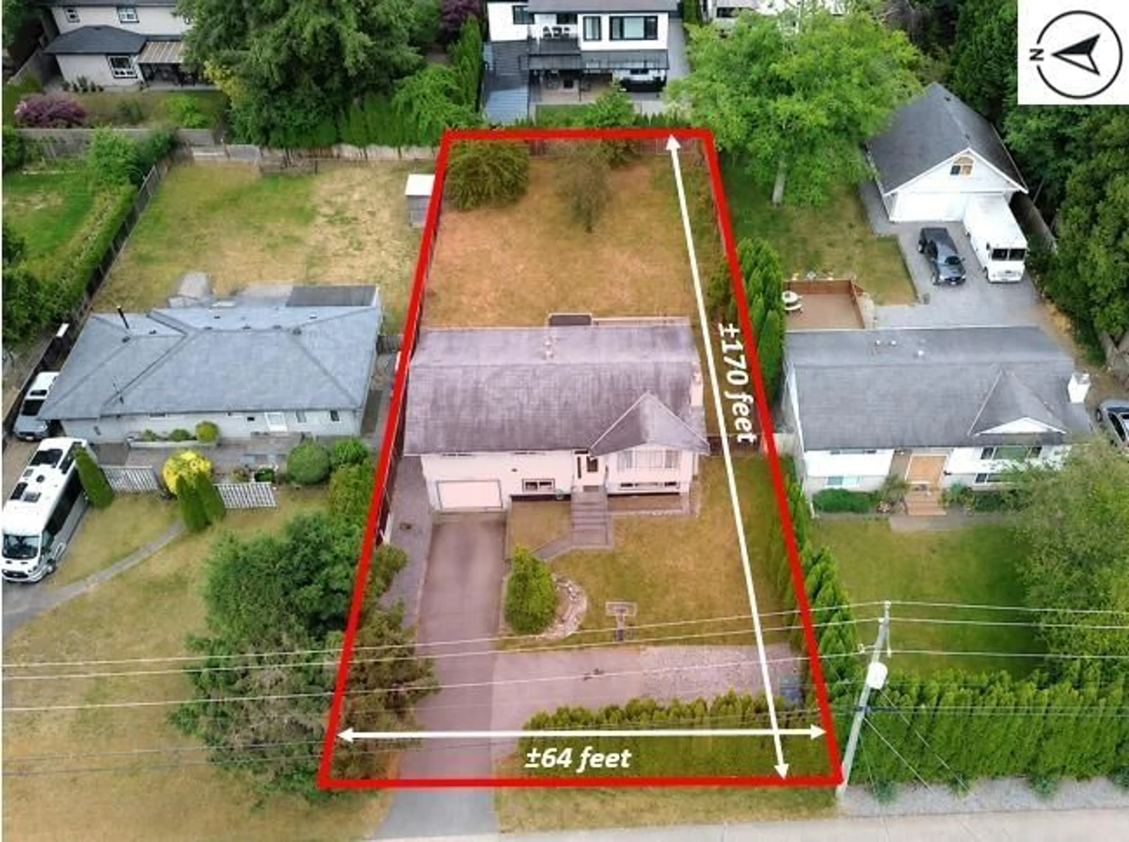 A pic from outside/outdoor area/front of a property/back of a property/a pic from drone, street for 1728 156 STREET, Surrey British Columbia V4A4T1