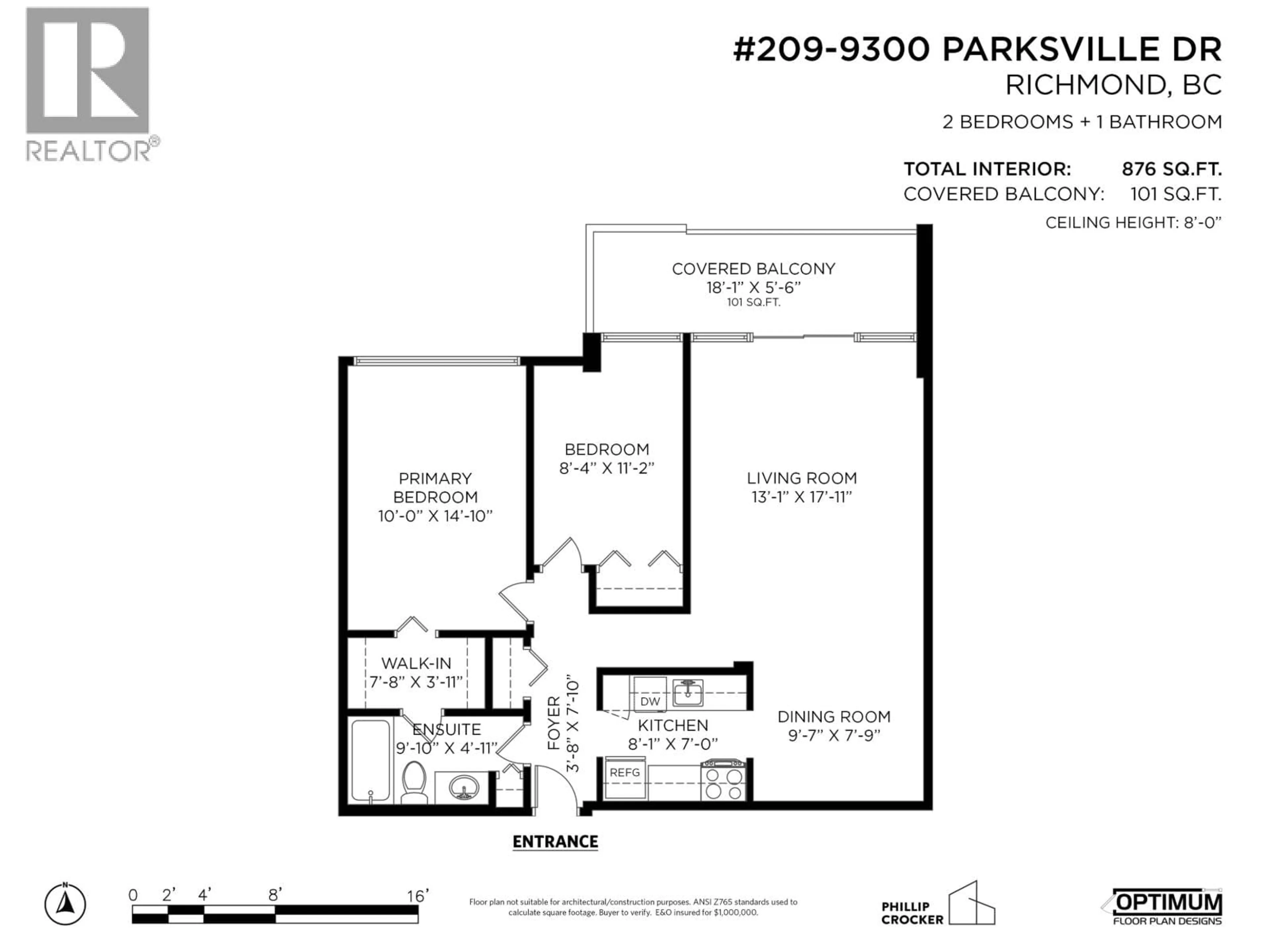 Floor plan for 209 - 9300 PARKSVILLE DRIVE, Richmond British Columbia V7E4W3