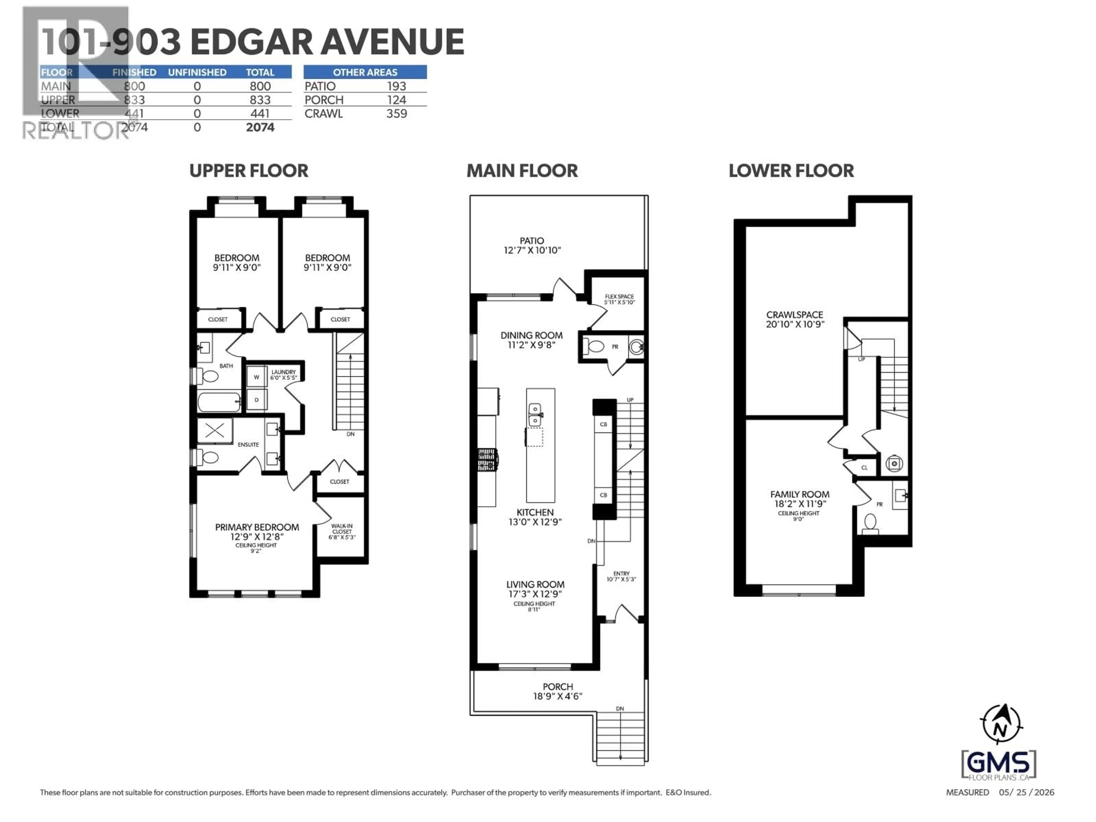 Floor plan for 101 - 903 EDGAR AVENUE, Coquitlam British Columbia V3K2K1