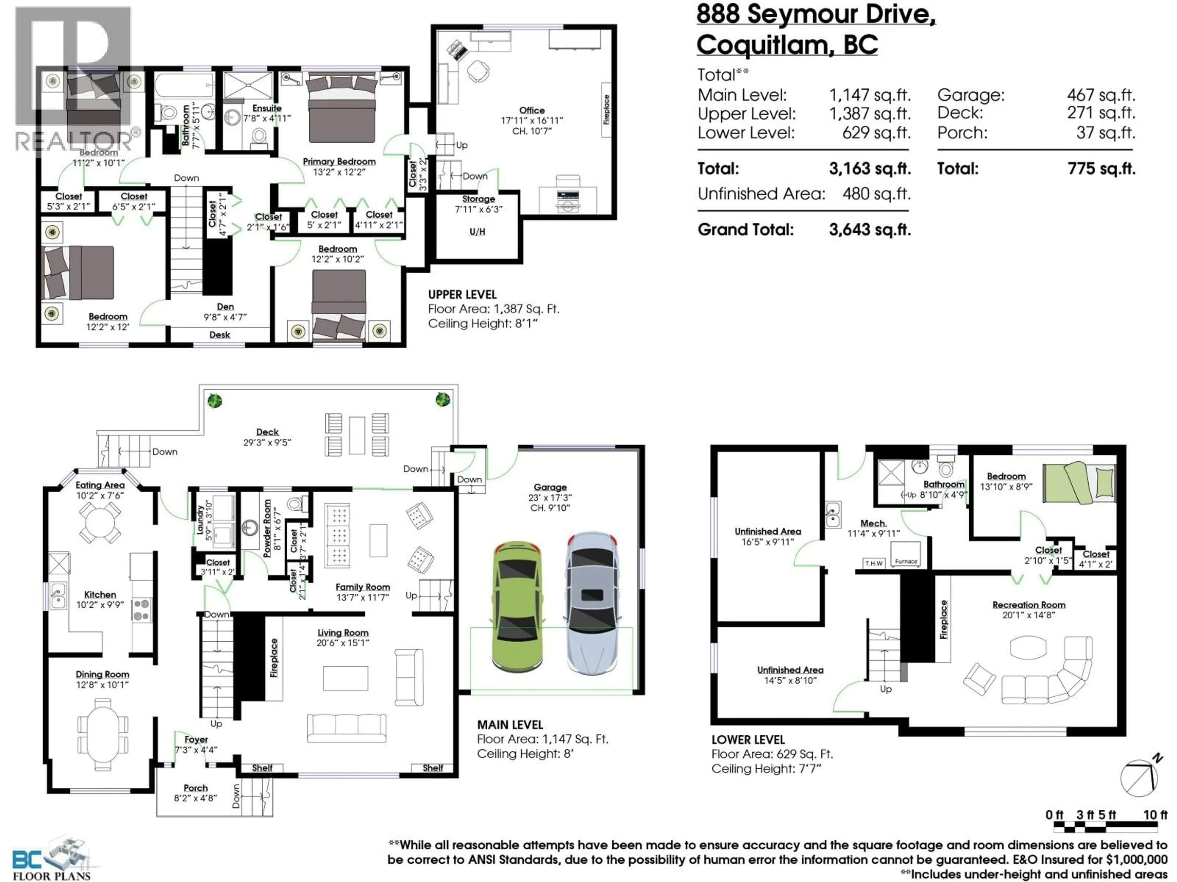 Floor plan for 888 SEYMOUR DRIVE, Coquitlam British Columbia V3J6V7