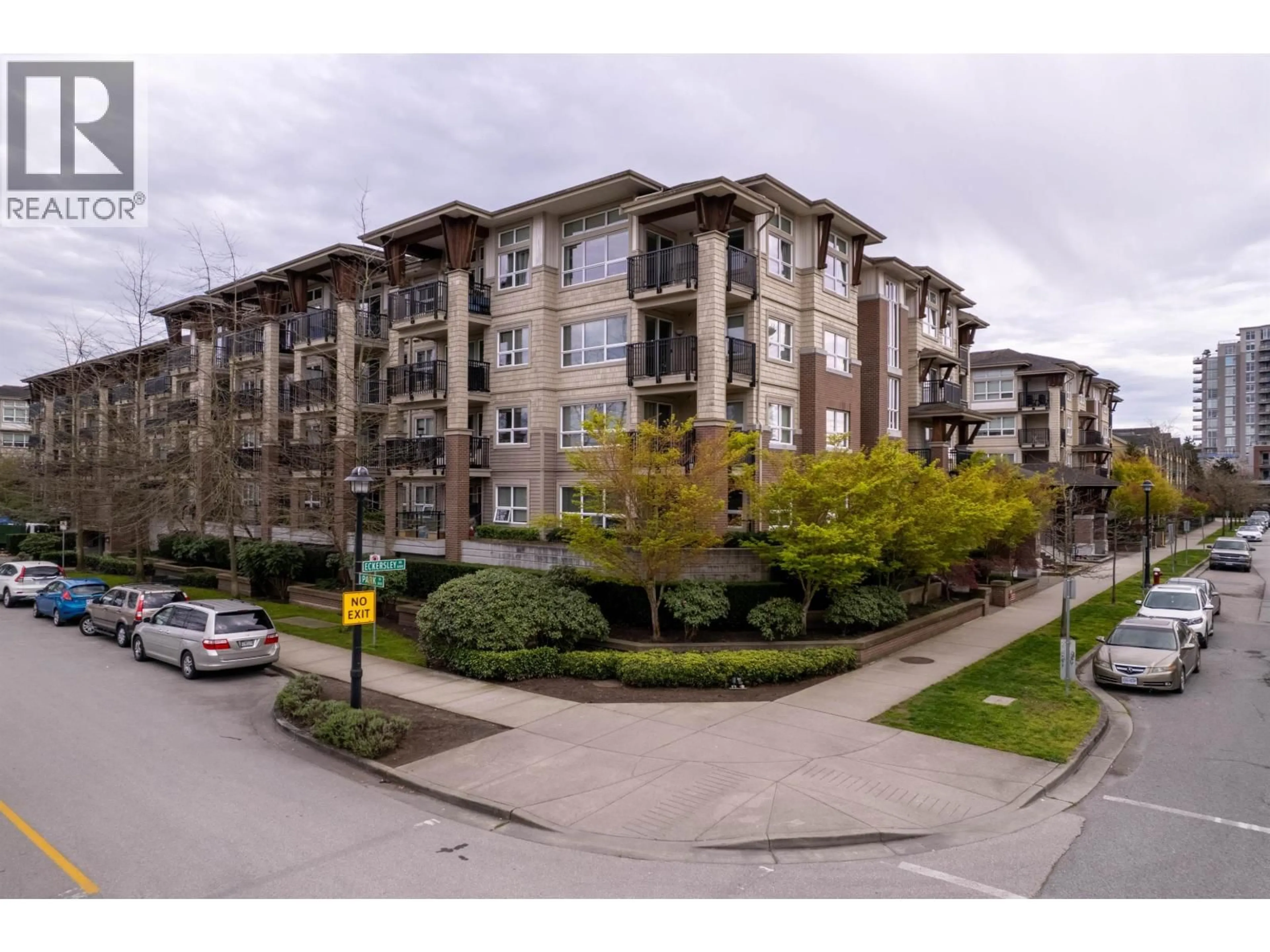 A pic from outside/outdoor area/front of a property/back of a property/a pic from drone, street for 102 - 6800 ECKERSLEY ROAD, Richmond British Columbia V6Y0E7