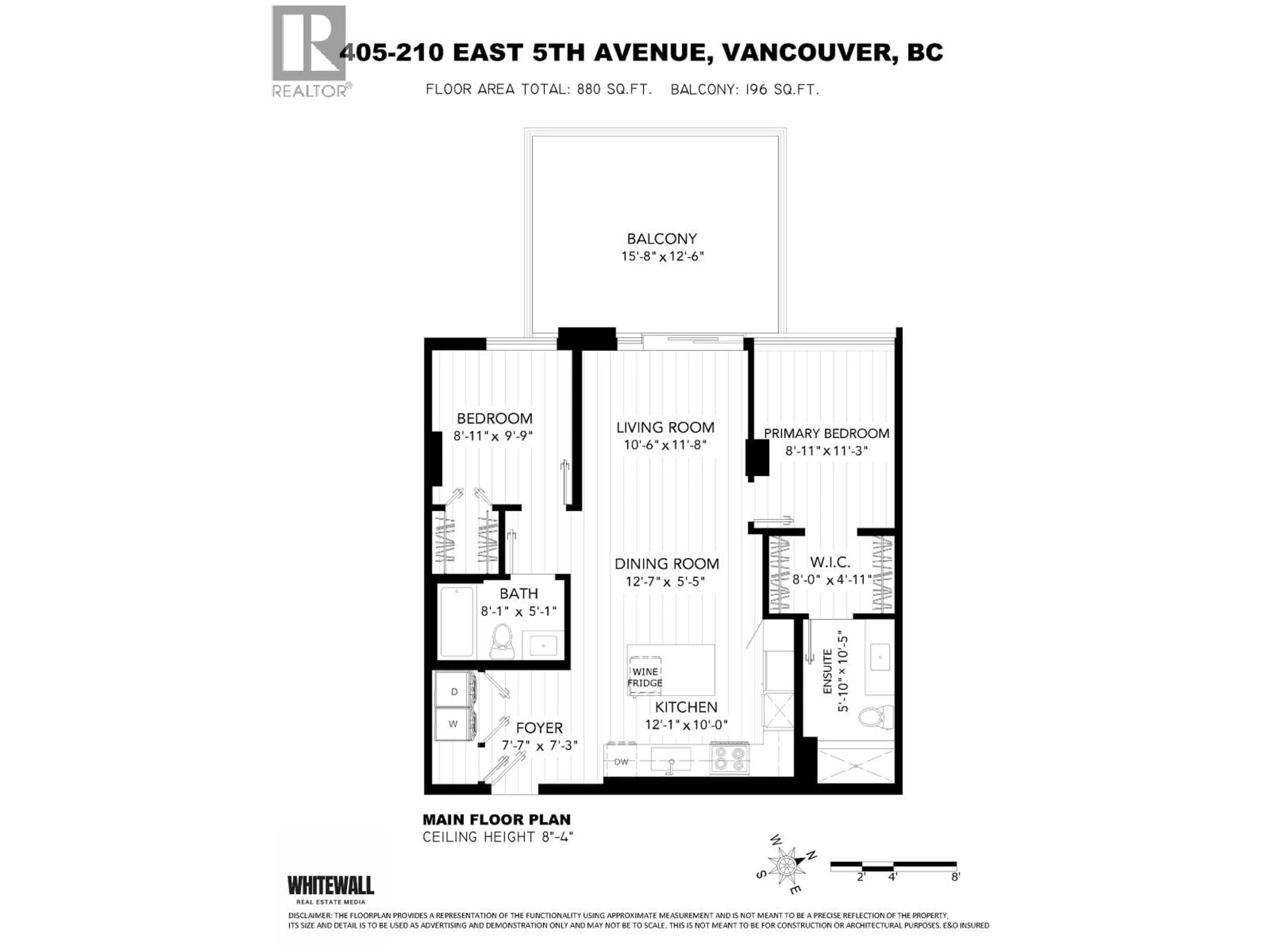 Floor plan for 405 - 210 5TH AVENUE, Vancouver British Columbia V5T0K1