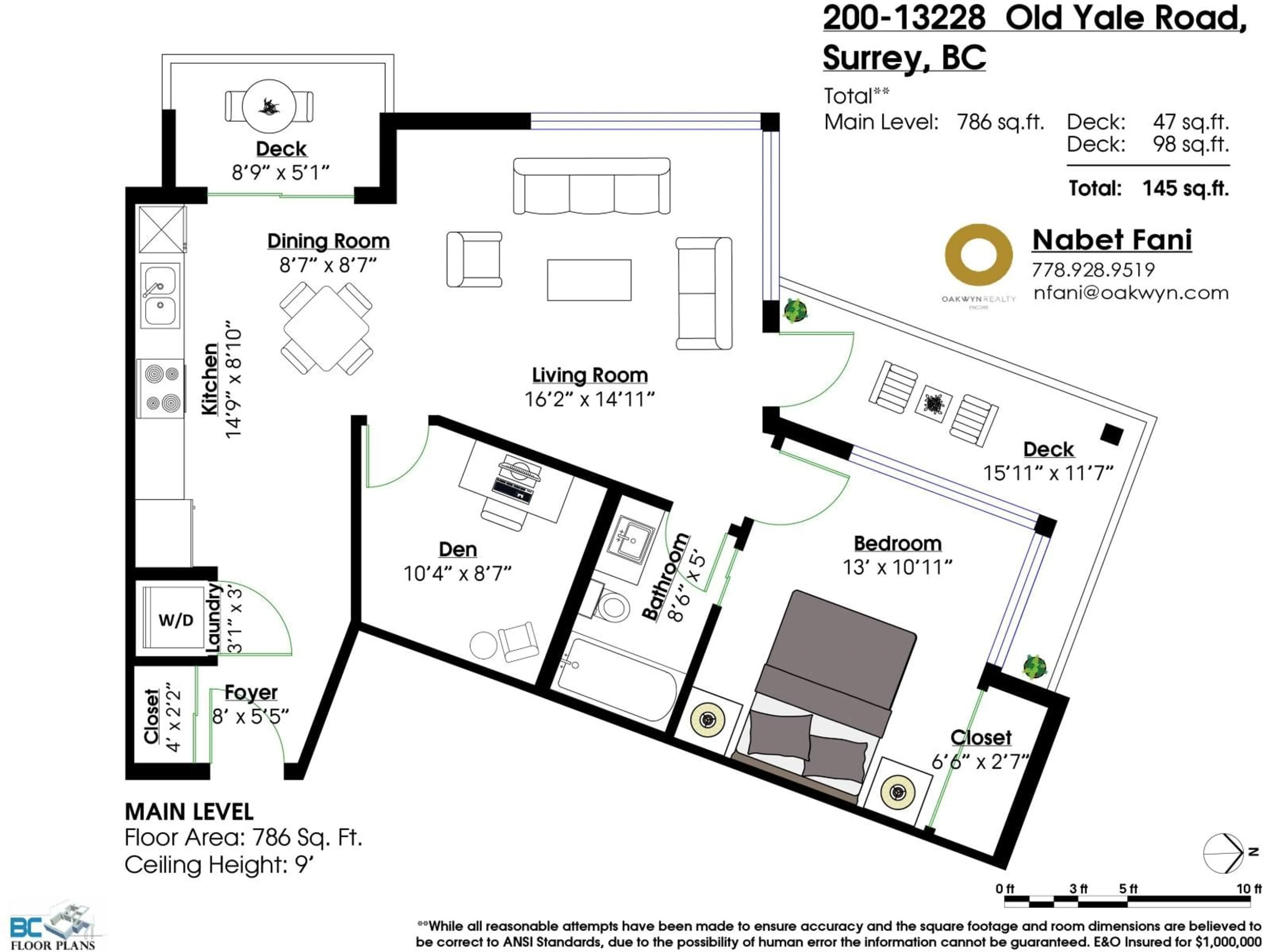 Floor plan for 200 - 13228 OLD YALE ROAD, Surrey British Columbia V3T0K3