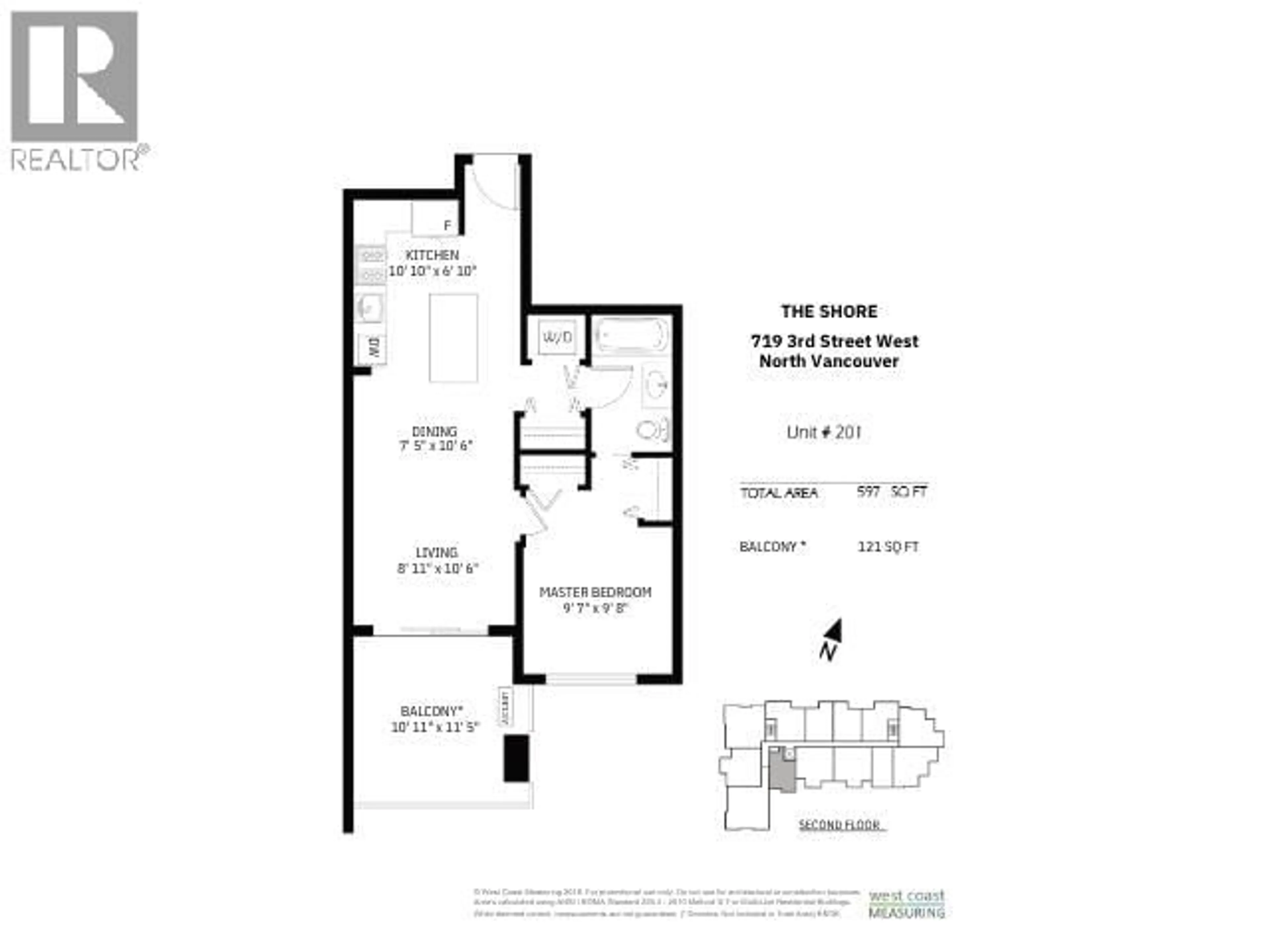 Floor plan for 201 - 719 3RD STREET, North Vancouver British Columbia V7M0E7