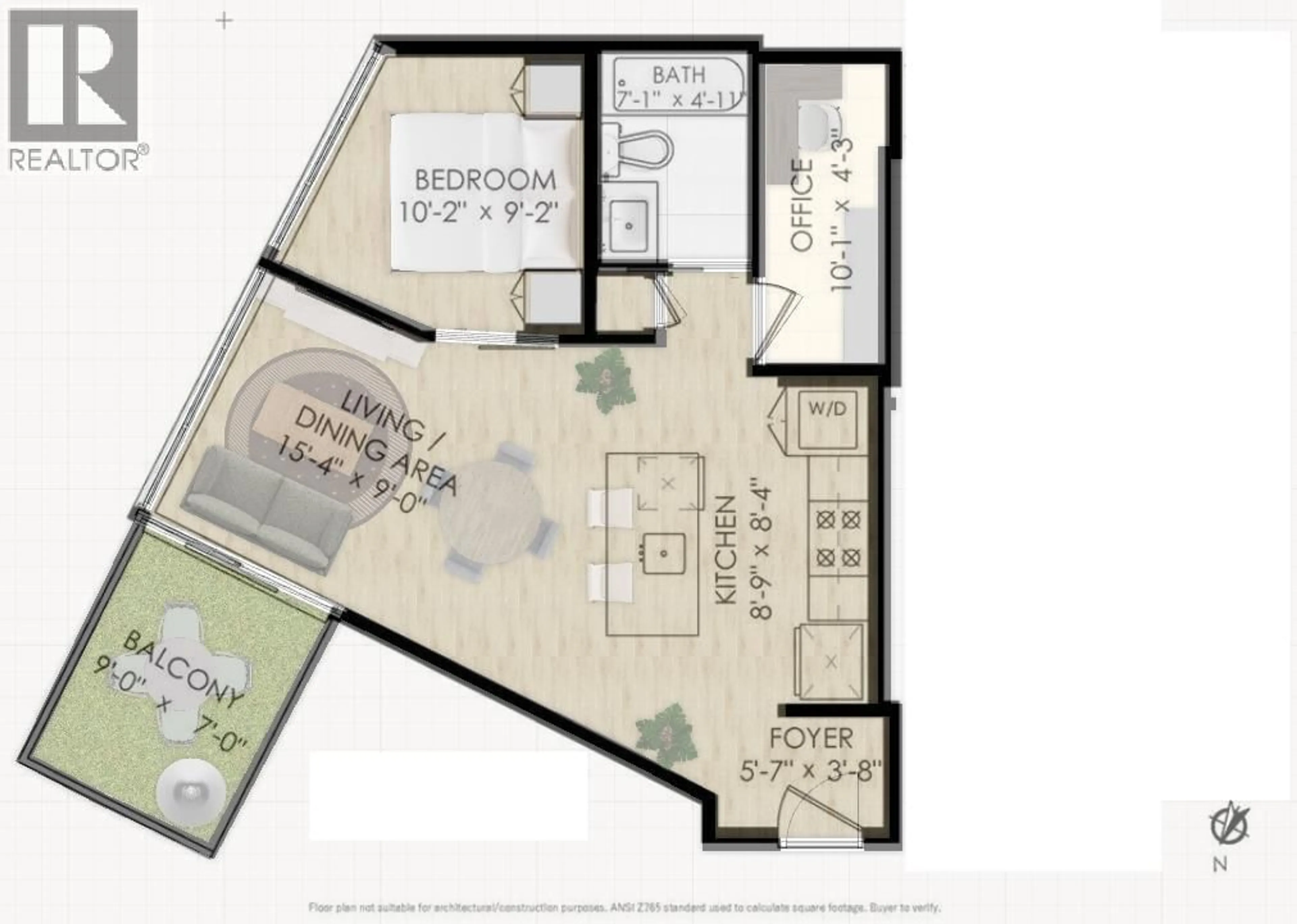 Floor plan for 2706 - 1255 SEYMOUR STREET, Vancouver British Columbia V6B0H1