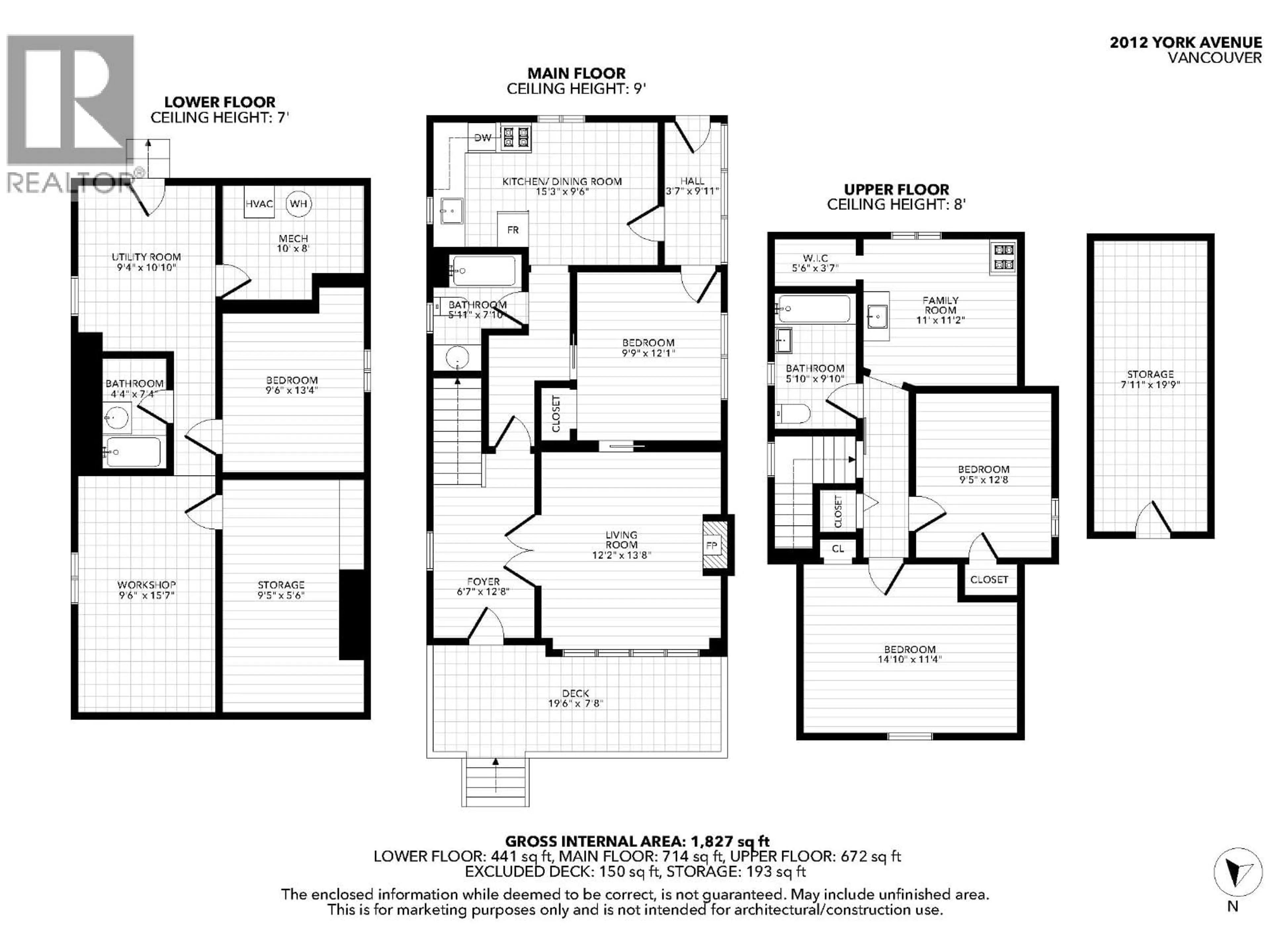 Floor plan for 2012 YORK AVENUE, Vancouver British Columbia V6J1E6