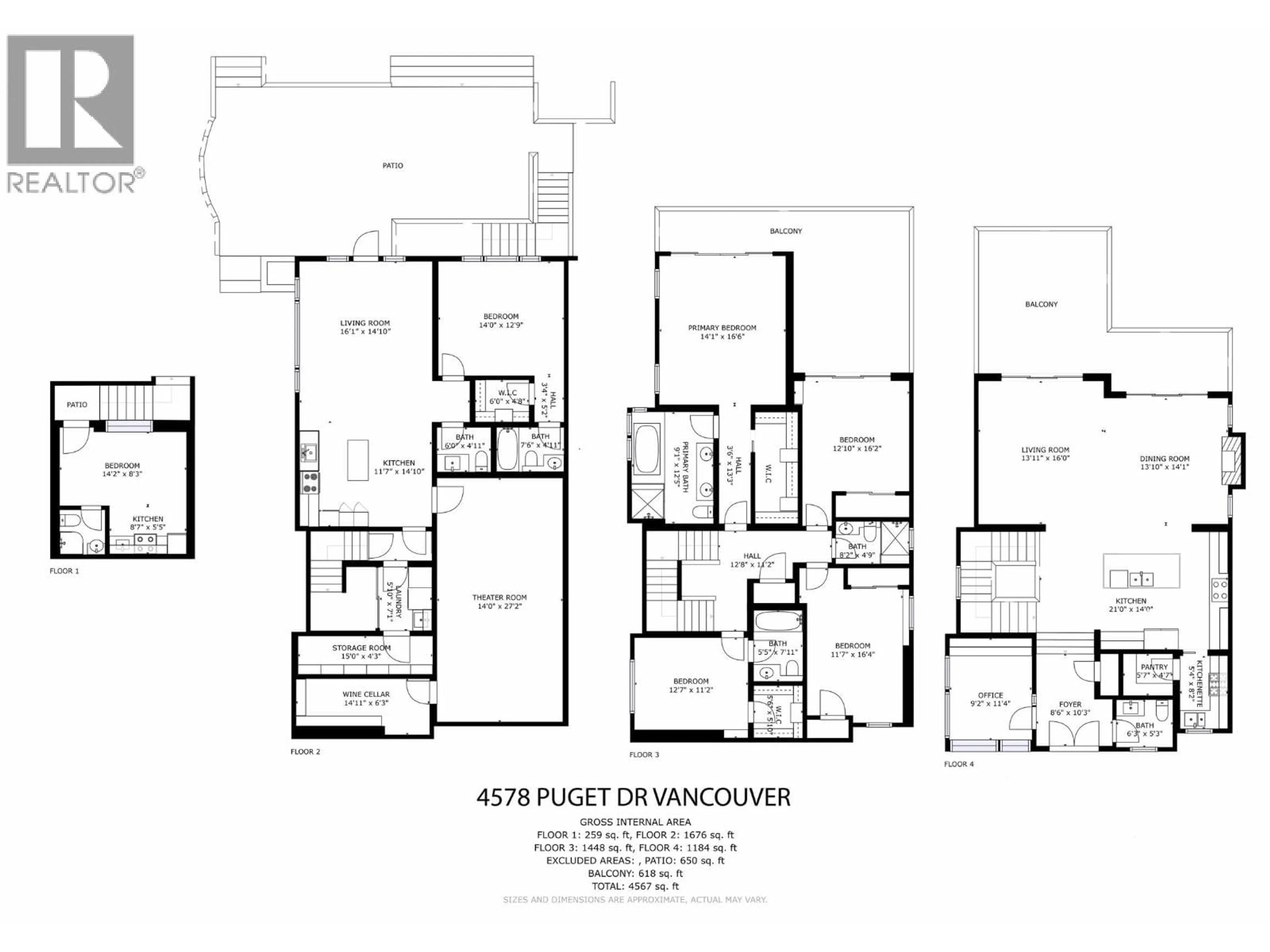 Floor plan for 4578 PUGET DRIVE, Vancouver British Columbia V6L2V8