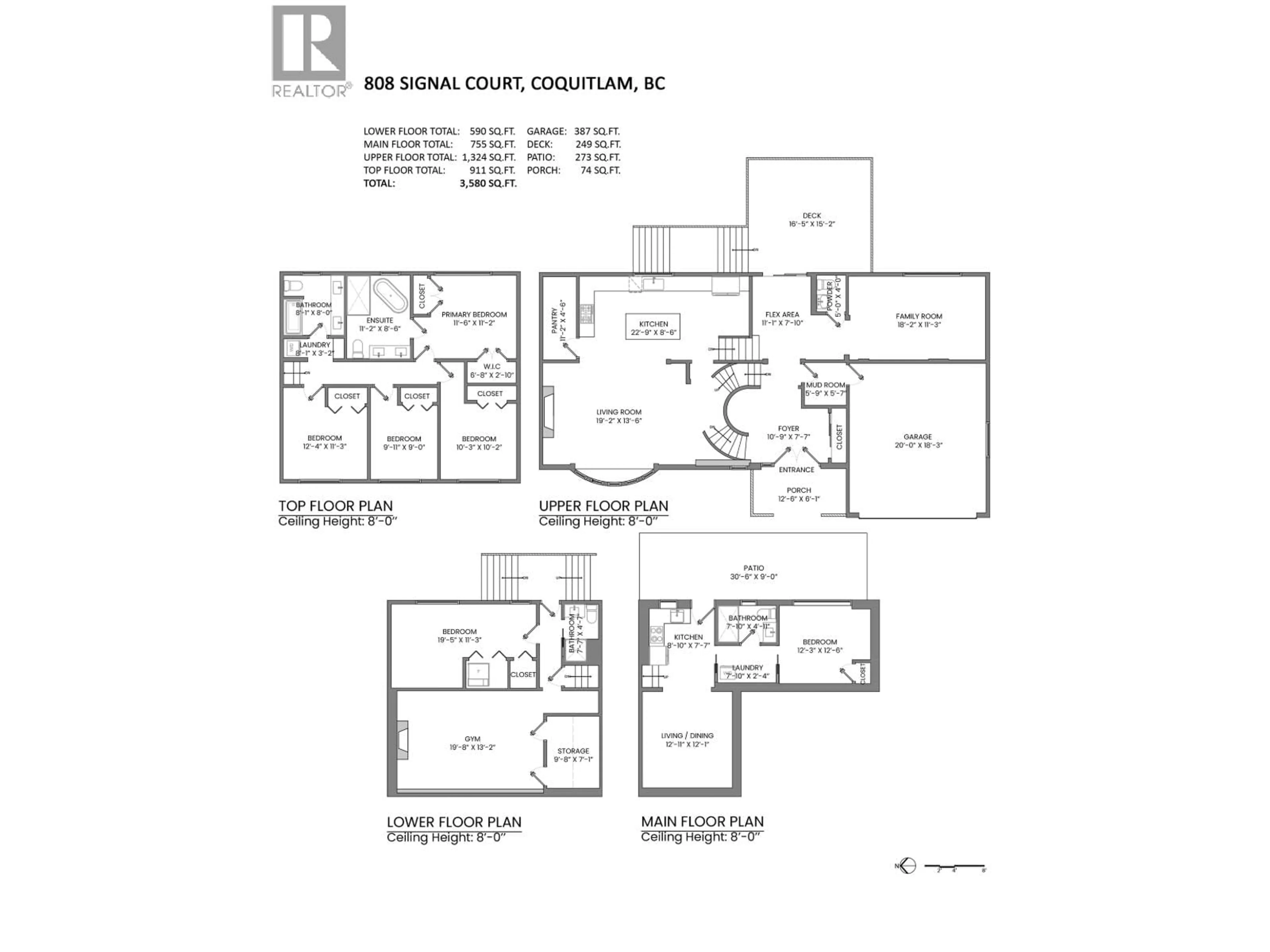 Floor plan for 808 SIGNAL COURT, Coquitlam British Columbia V3J7N7