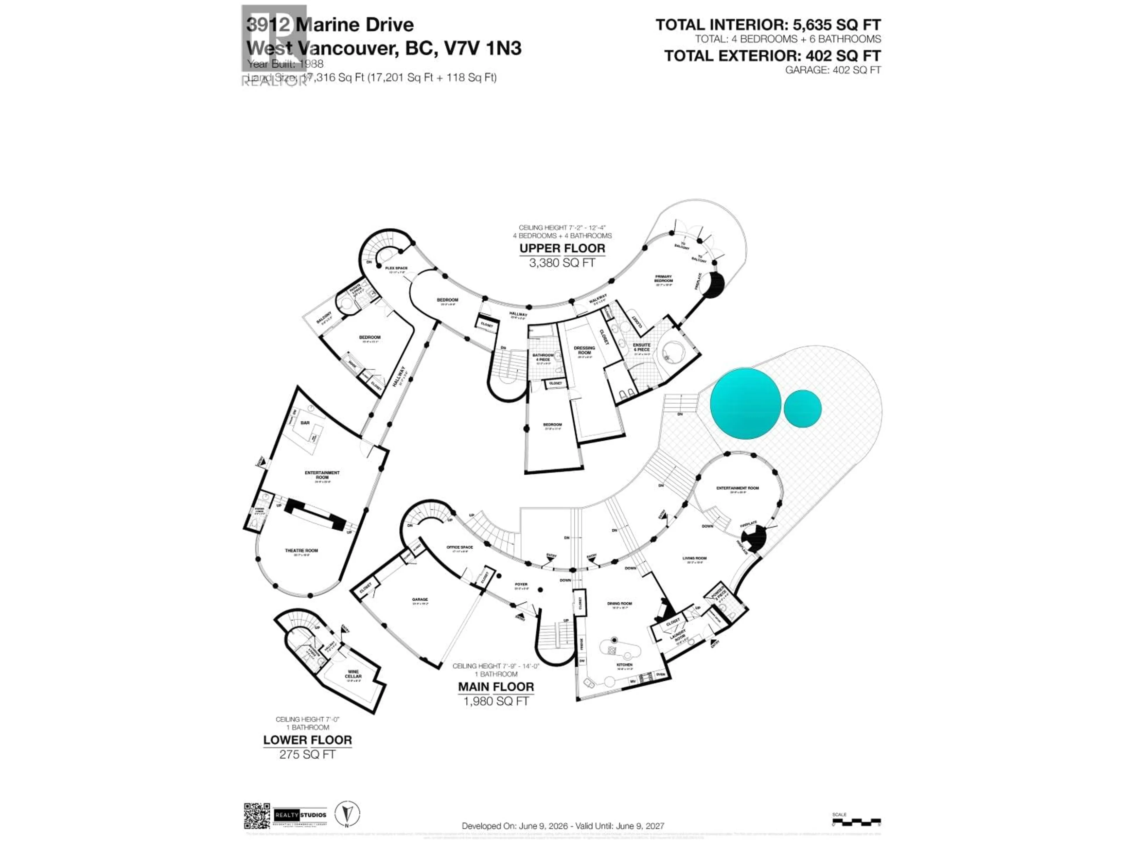 Floor plan for 3912 MARINE DRIVE, West Vancouver British Columbia V7V1N4