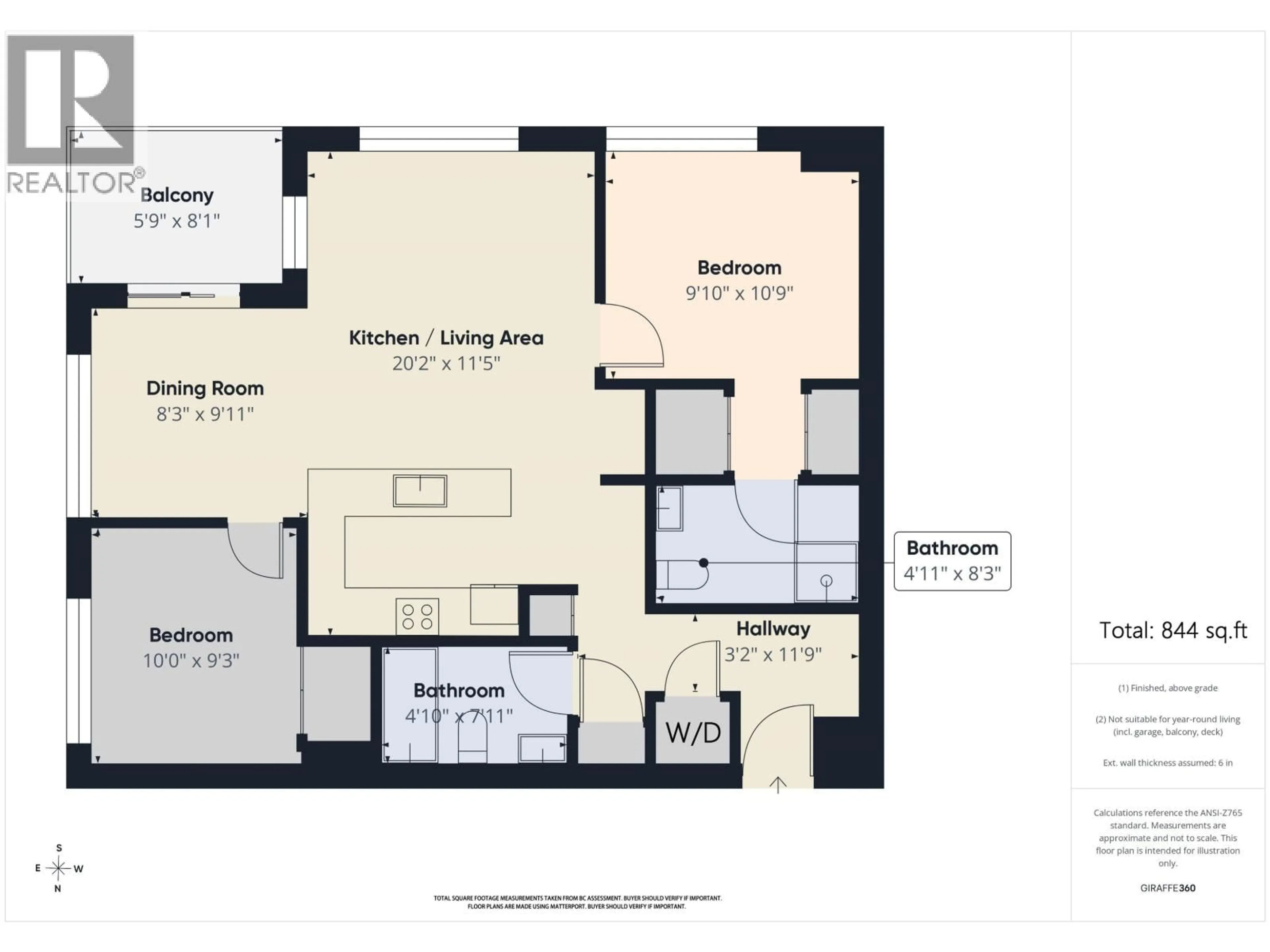 Floor plan for 805 - 3007 GLEN DRIVE, Coquitlam British Columbia V3B0L8