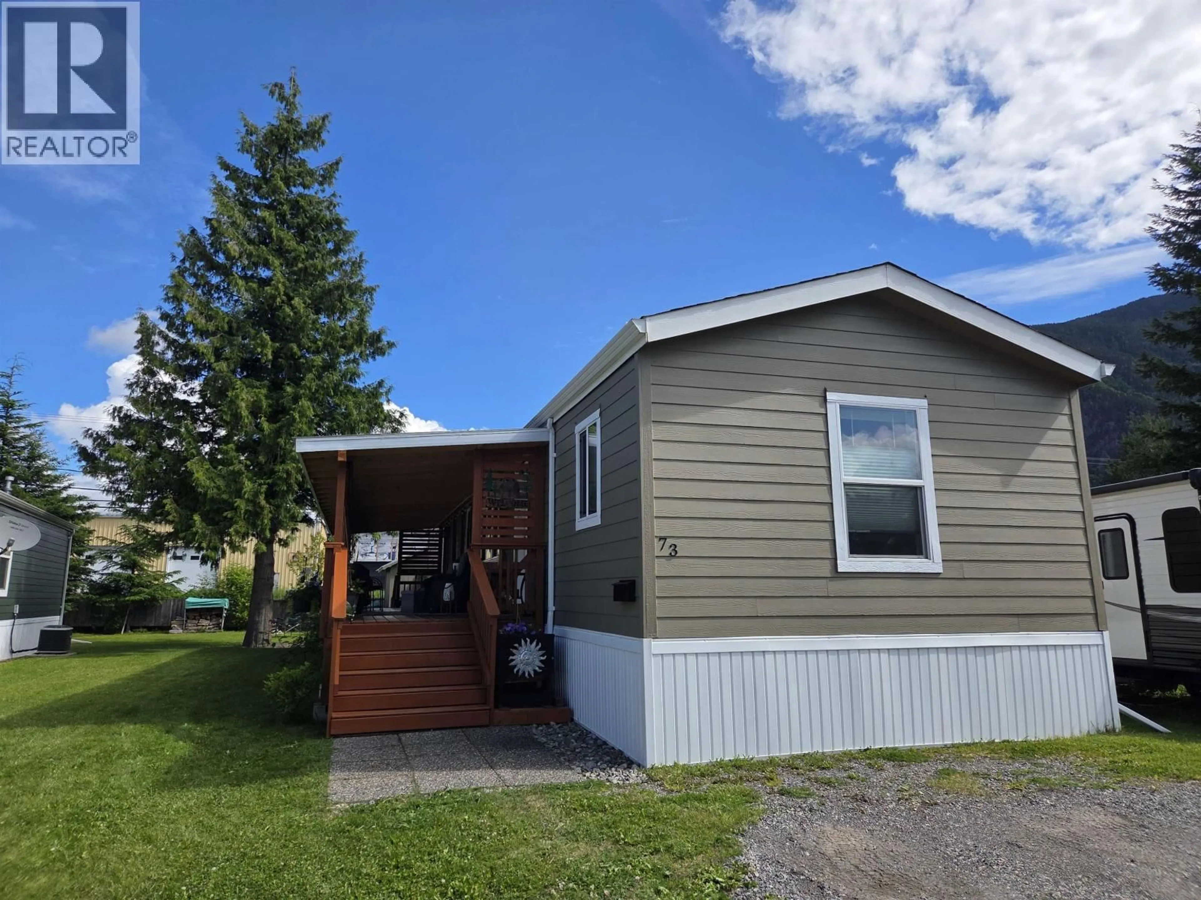 Home with vinyl exterior material, street for 73 - 3616 LARCH AVENUE, Thornhill British Columbia V8G5B9