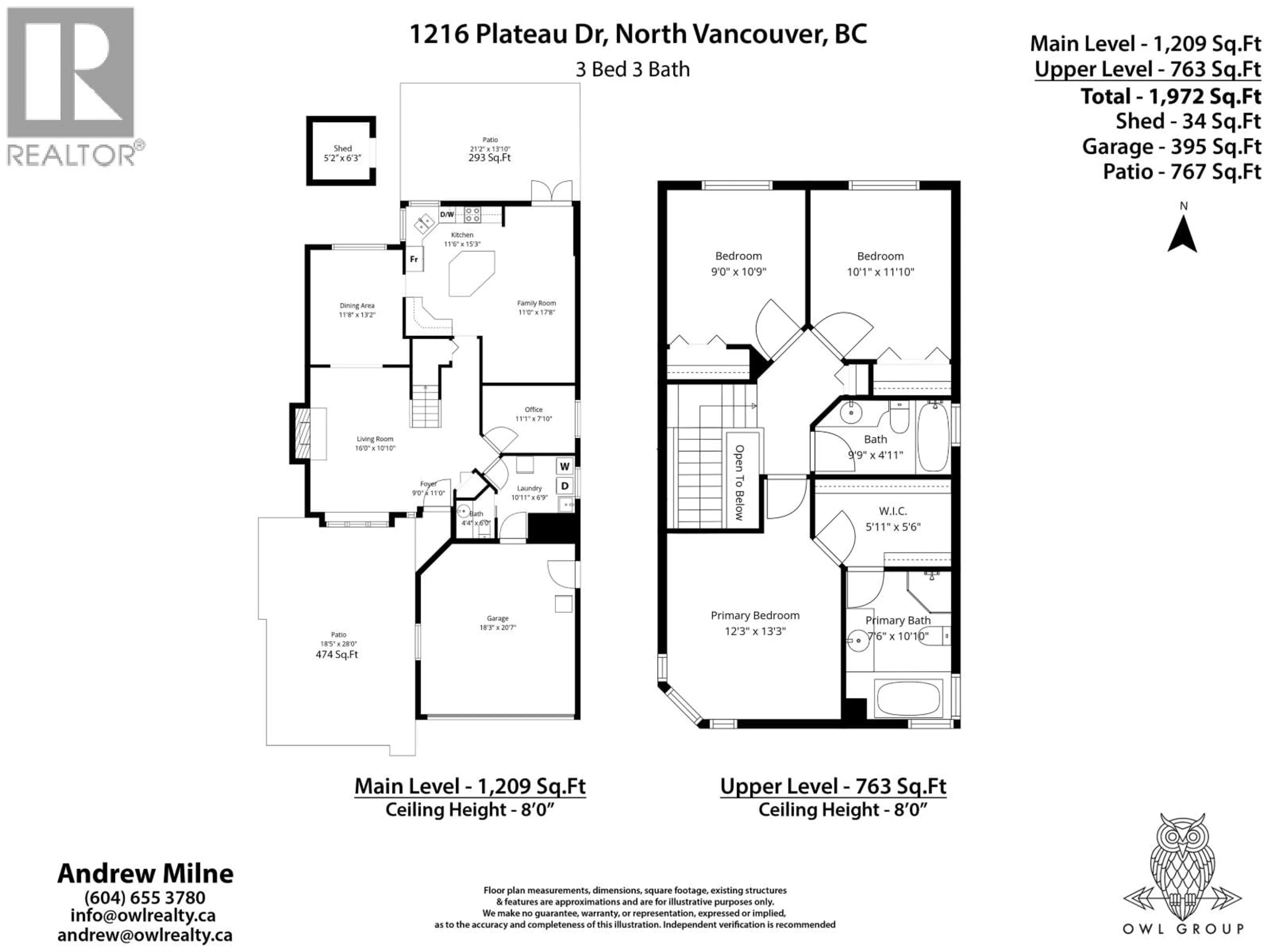 Floor plan for 1216 PLATEAU DRIVE, North Vancouver British Columbia V7P2J4