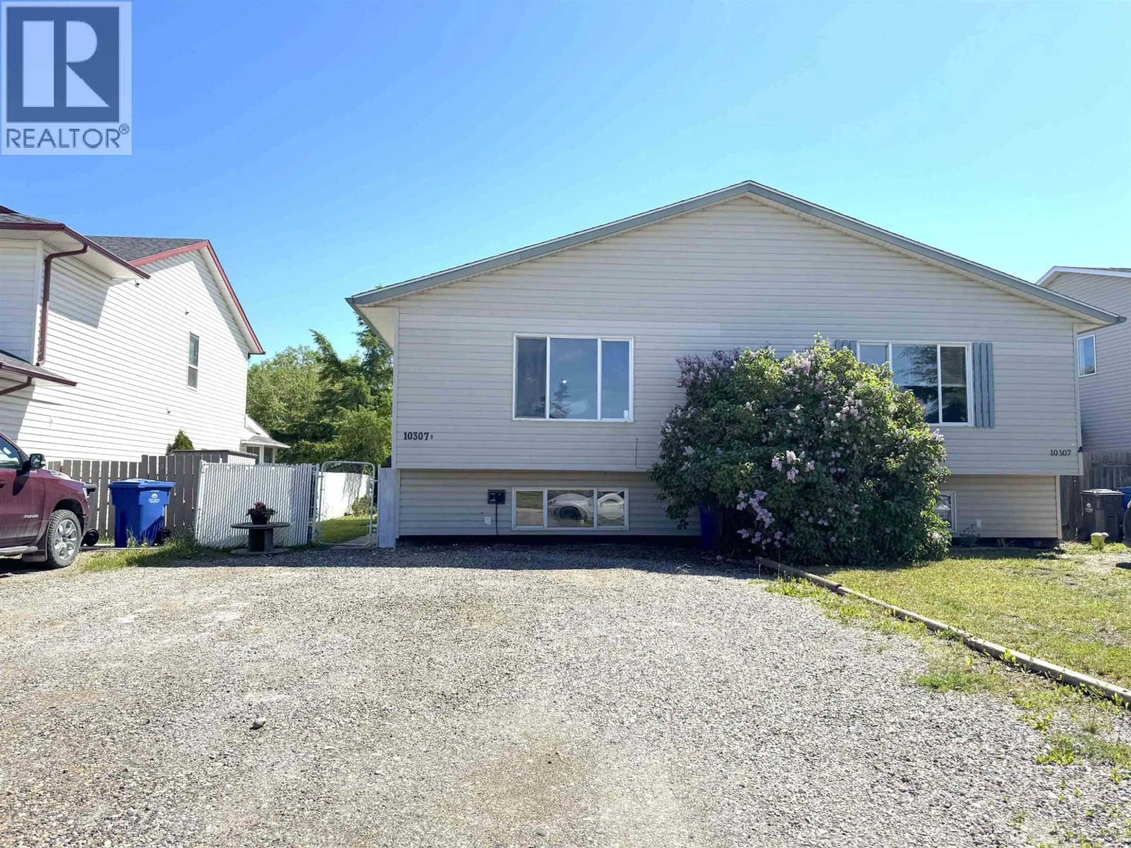 A pic from outside/outdoor area/front of a property/back of a property/a pic from drone, street for B - 10307 90 STREET, Fort St. John British Columbia V1J6S6