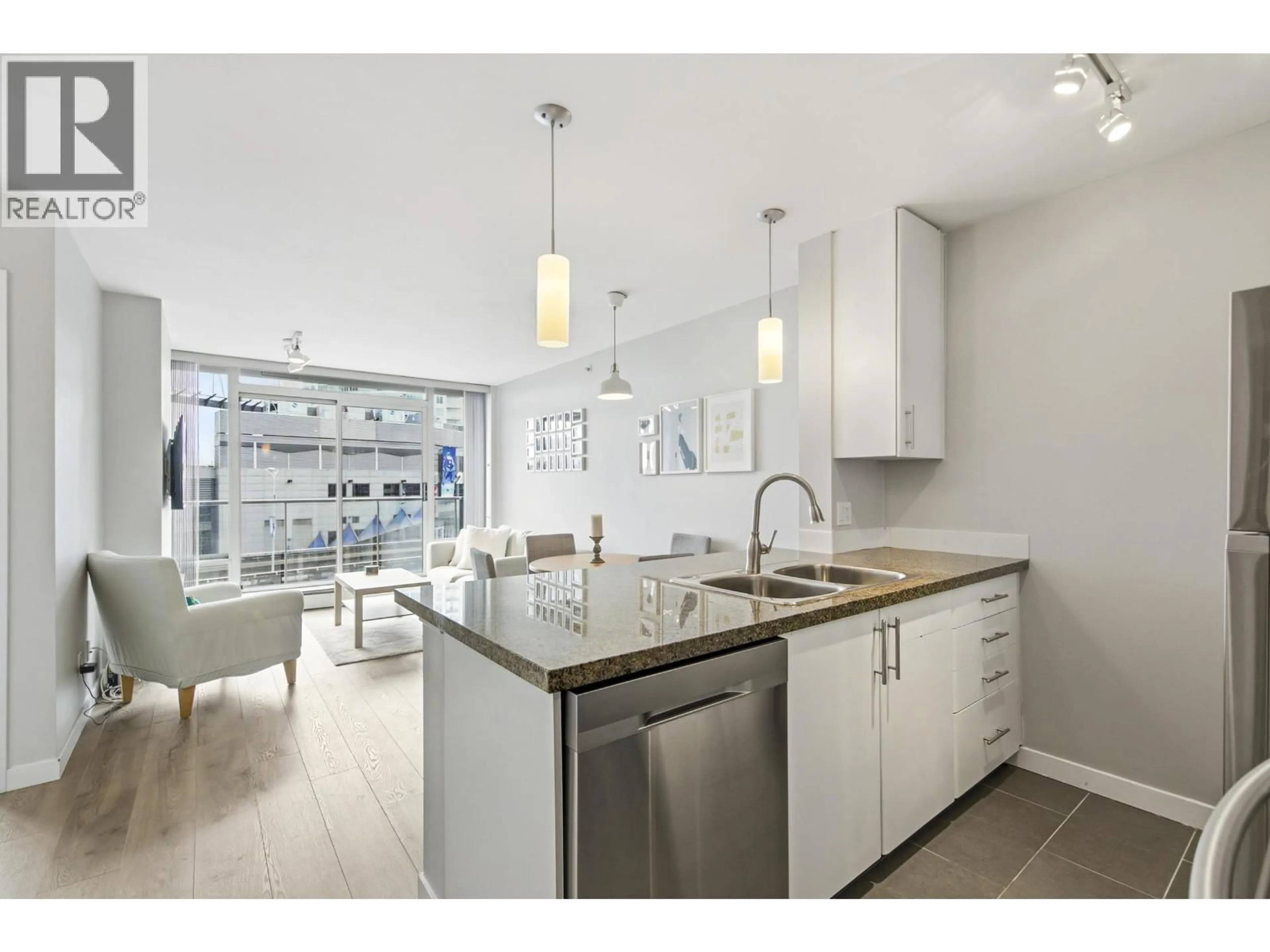 Open concept kitchen, ceramic/tile floor for 903 - 688 ABBOTT STREET, Vancouver British Columbia V6B0B9