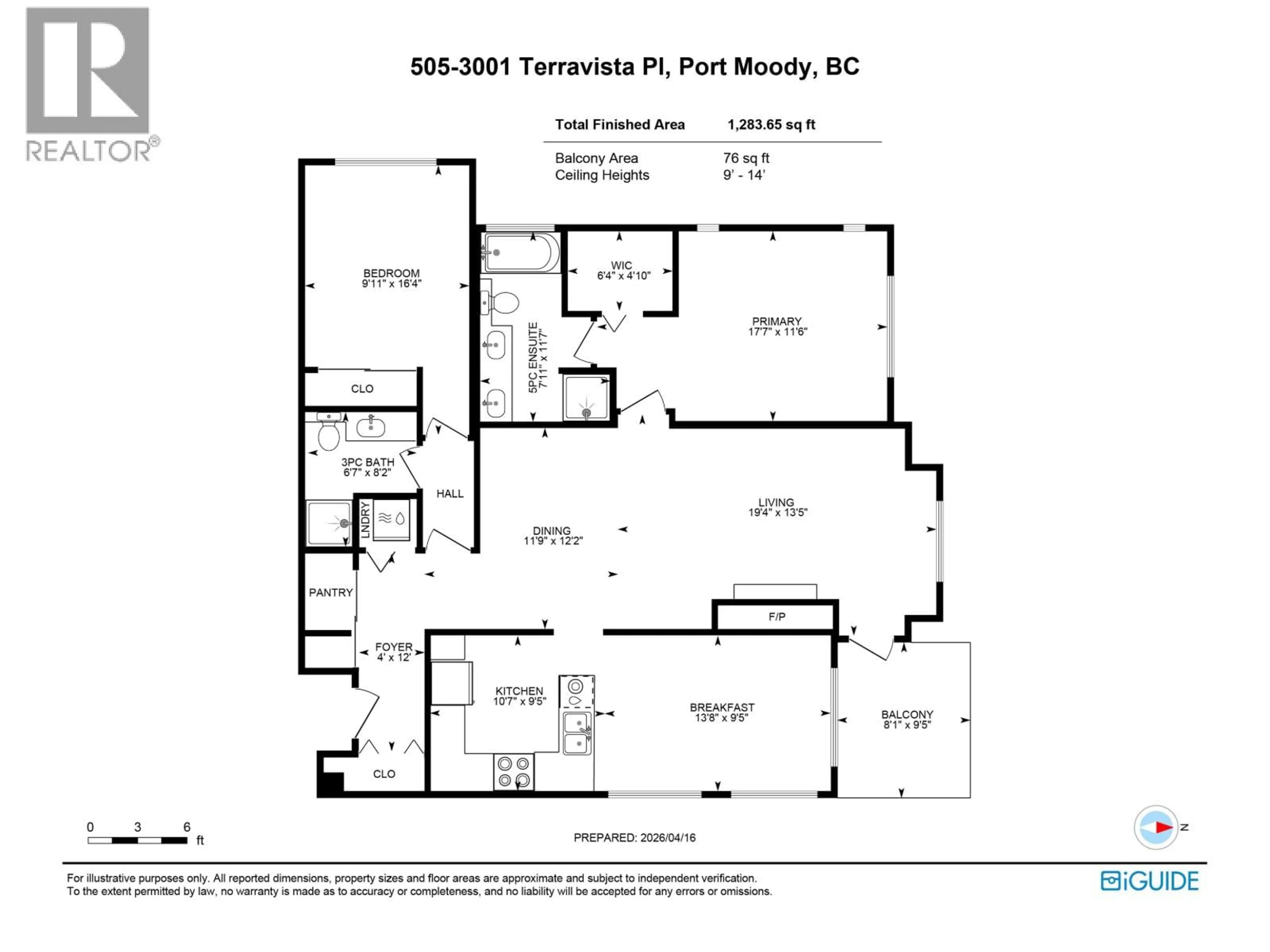 Floor plan for 505 - 3001 TERRAVISTA PLACE, Port Moody British Columbia V3H5A2