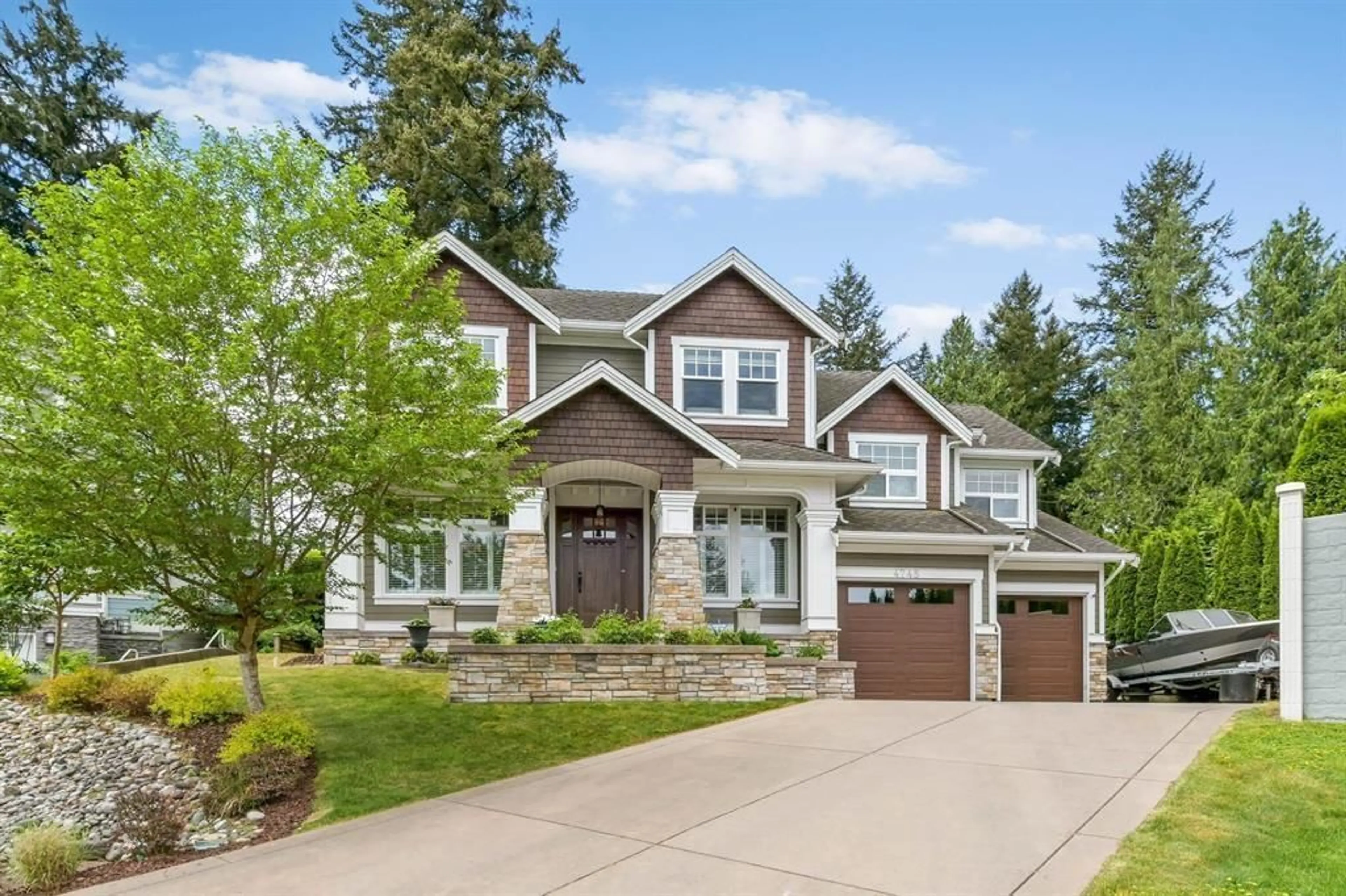 Home with brick exterior material, street for 4745 204A STREET, Langley British Columbia V3A0E7