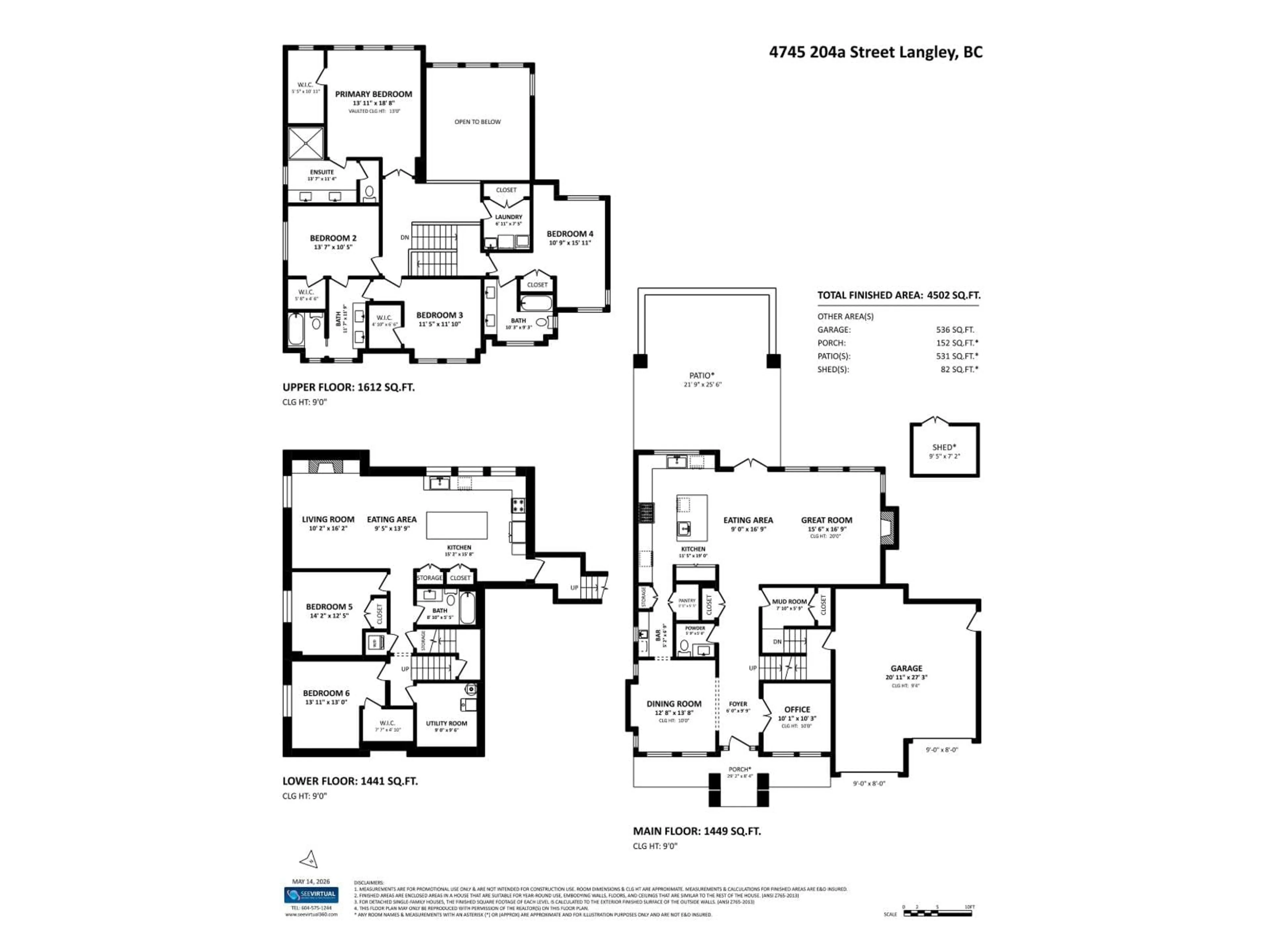 Floor plan for 4745 204A STREET, Langley British Columbia V3A0E7