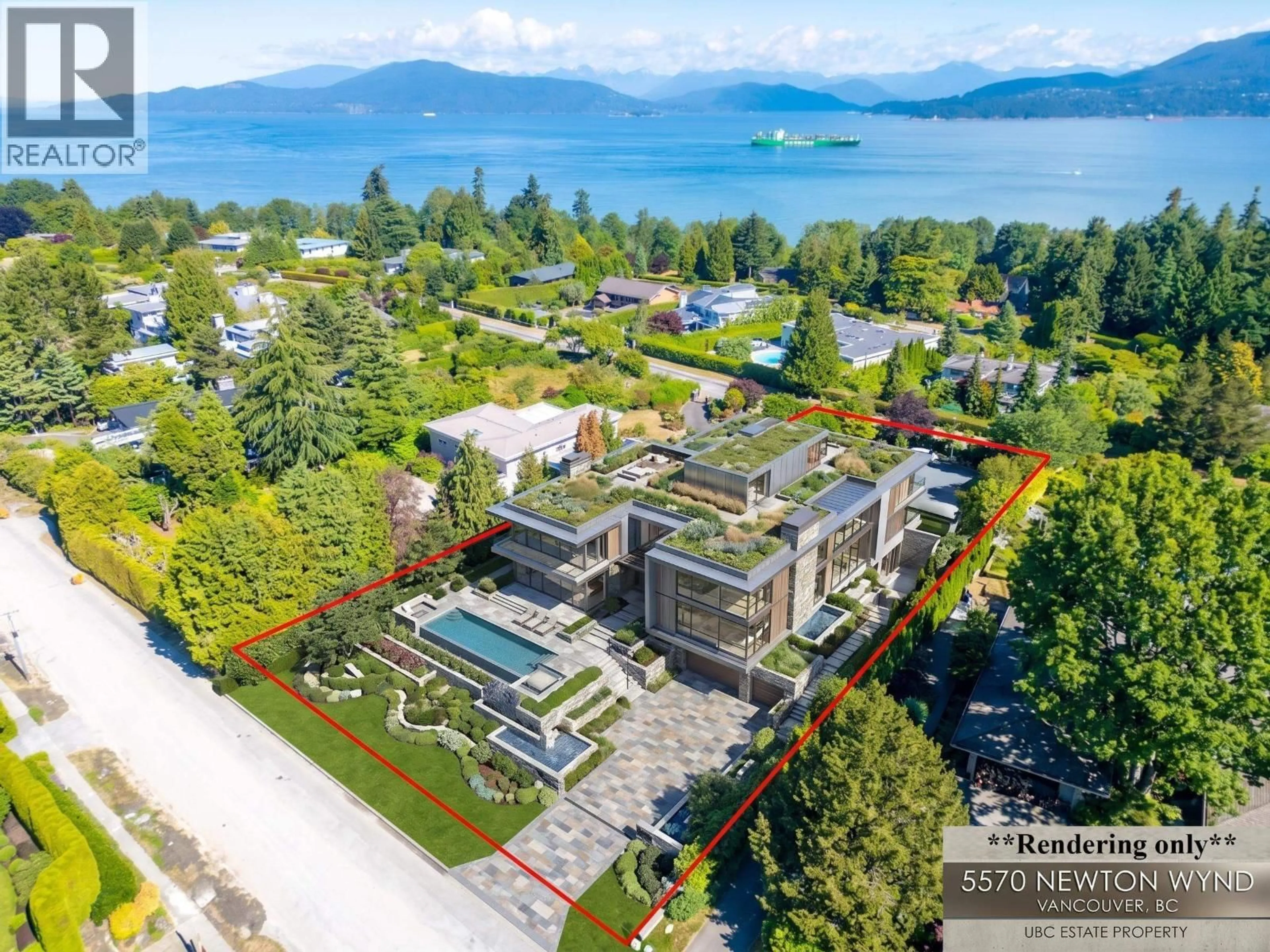 A pic from outside/outdoor area/front of a property/back of a property/a pic from drone, water/lake/river/ocean view for 5570 NEWTON WYND, Vancouver British Columbia V6T1H5