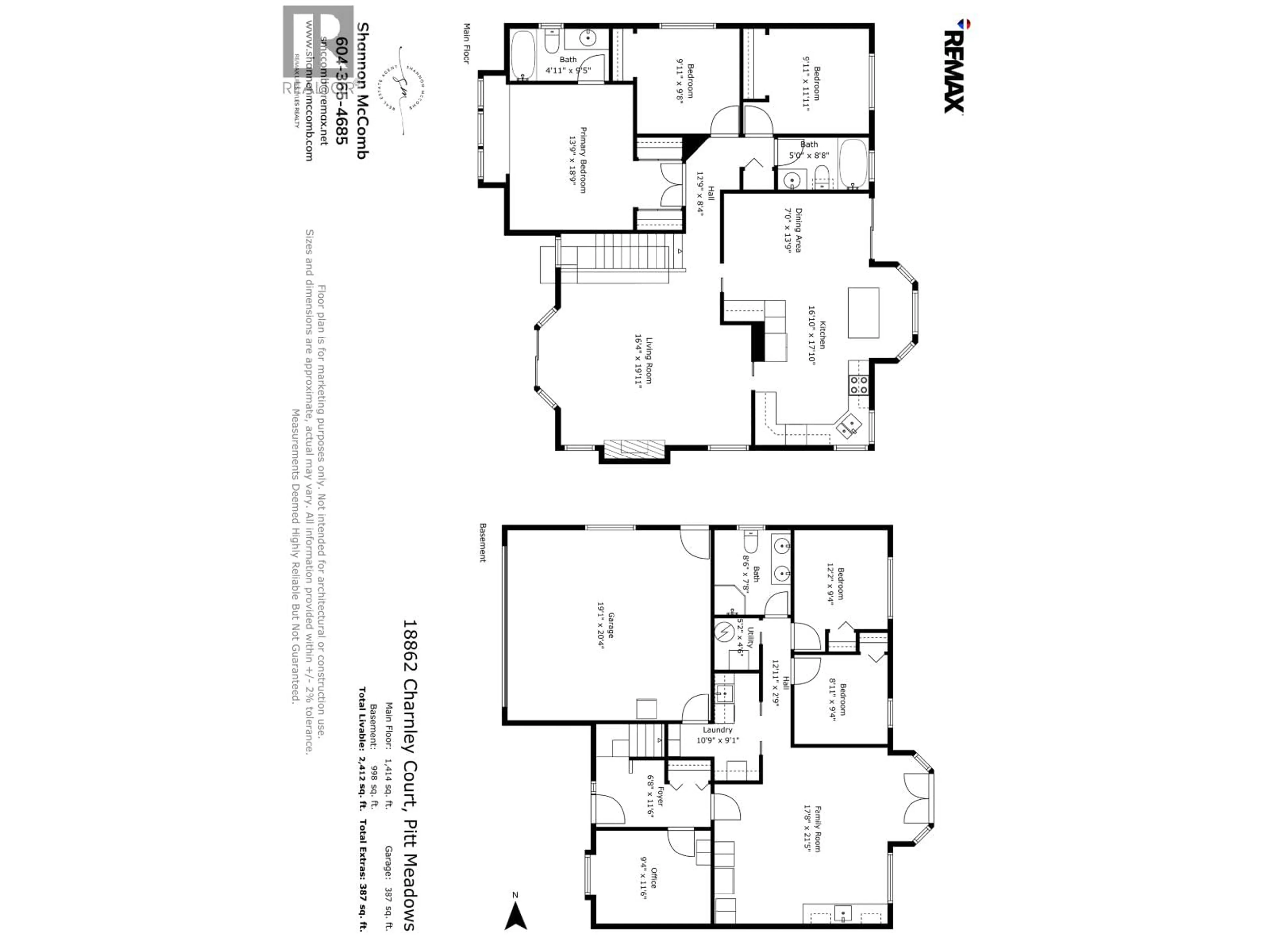 Floor plan for 18862 CHARNLEY COURT, Pitt Meadows British Columbia V3Y2K7