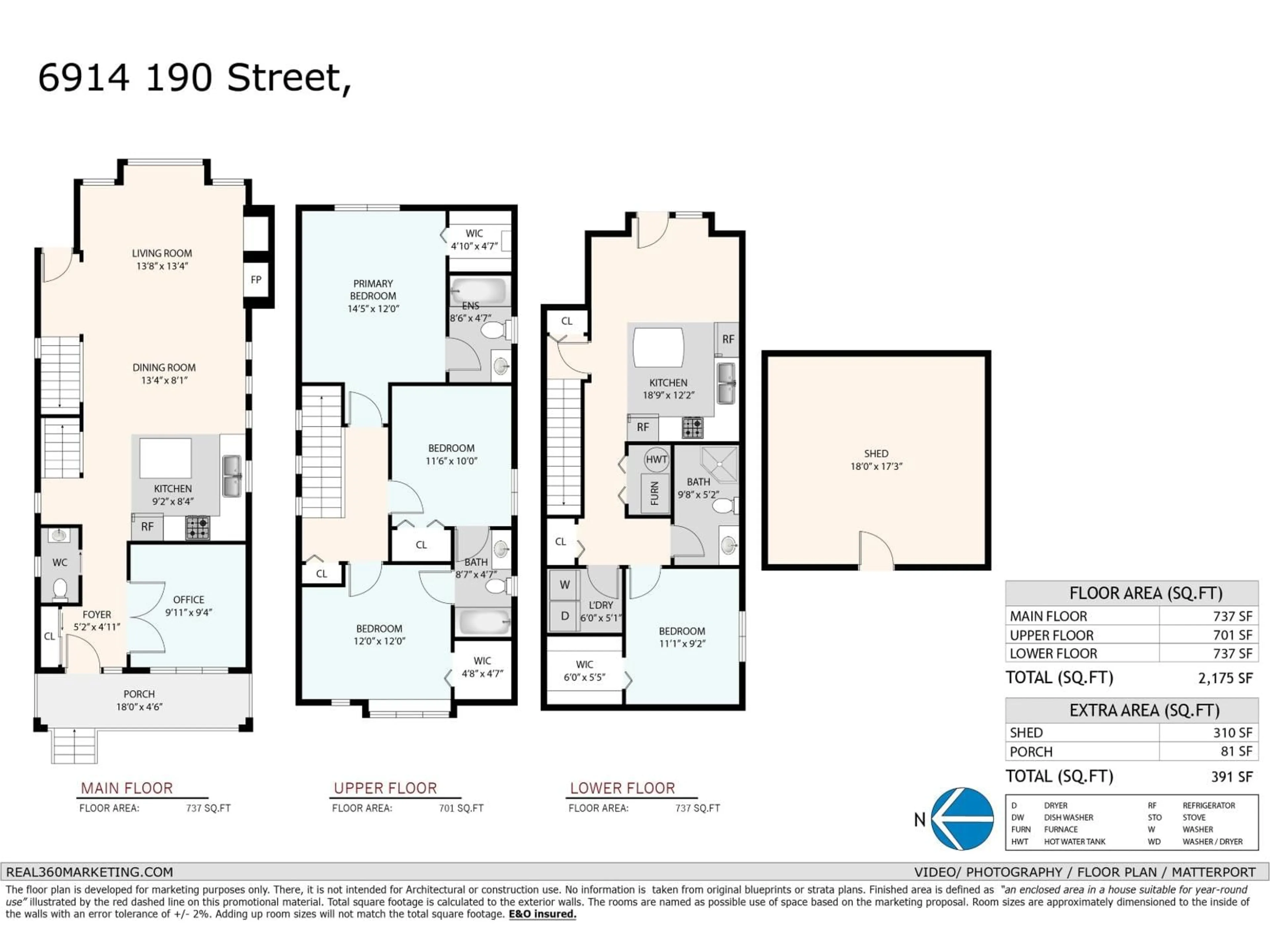 Floor plan for 6914 190 STREET, Surrey British Columbia V4N5P1