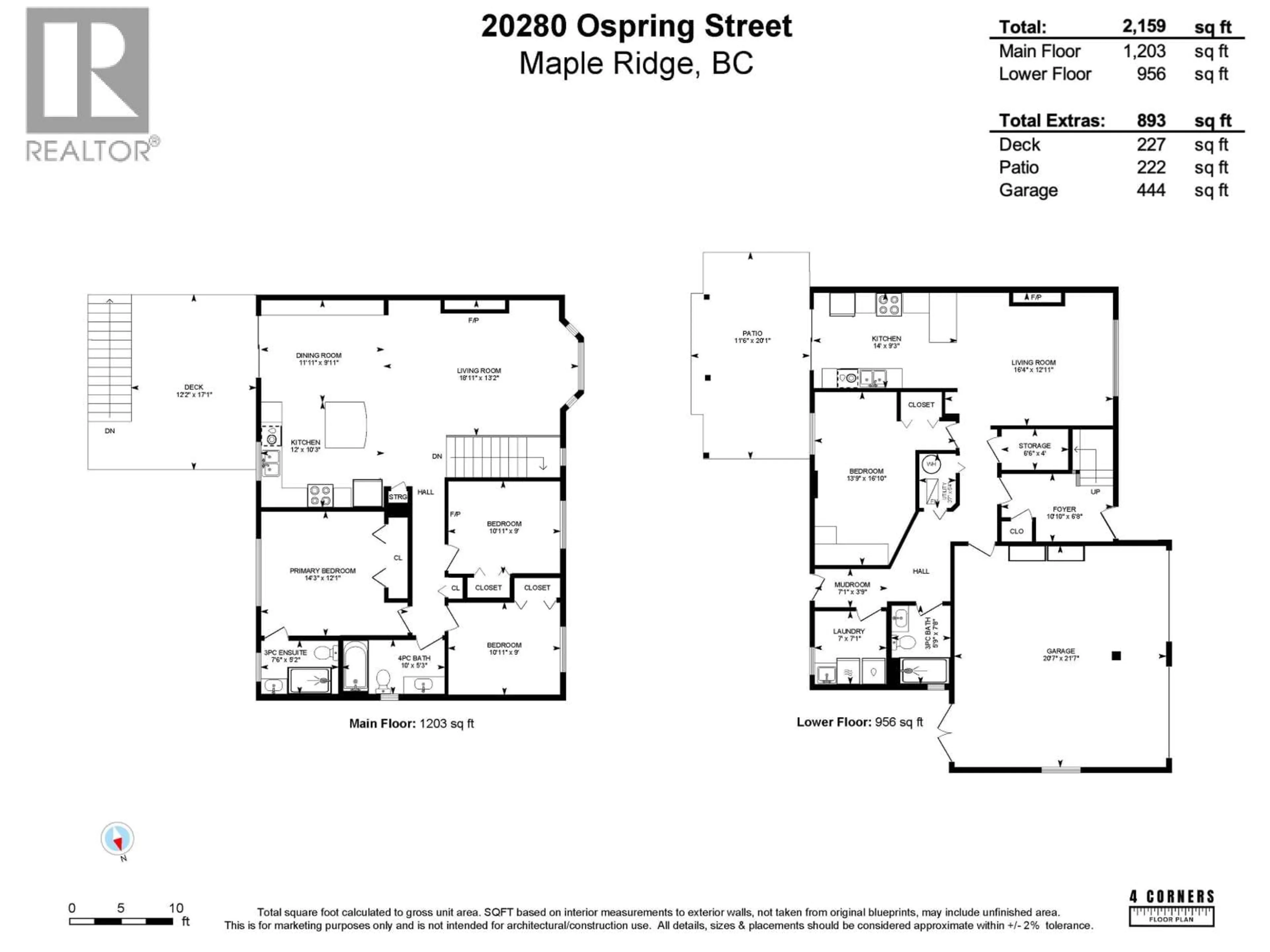 Floor plan for 20280 OSPRING STREET, Maple Ridge British Columbia V2X1K4