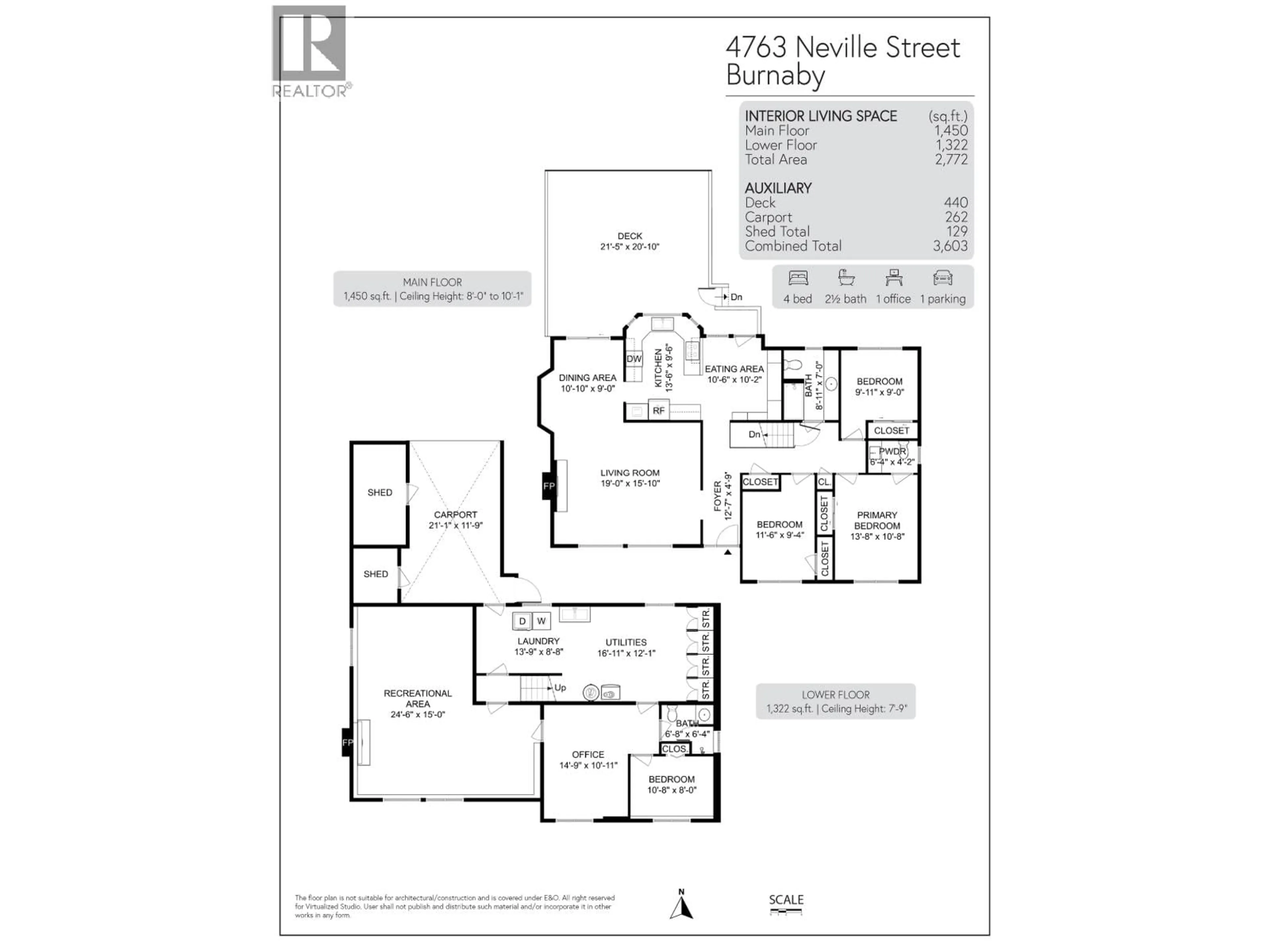 Floor plan for 4763 NEVILLE STREET, Burnaby British Columbia V5J2H4