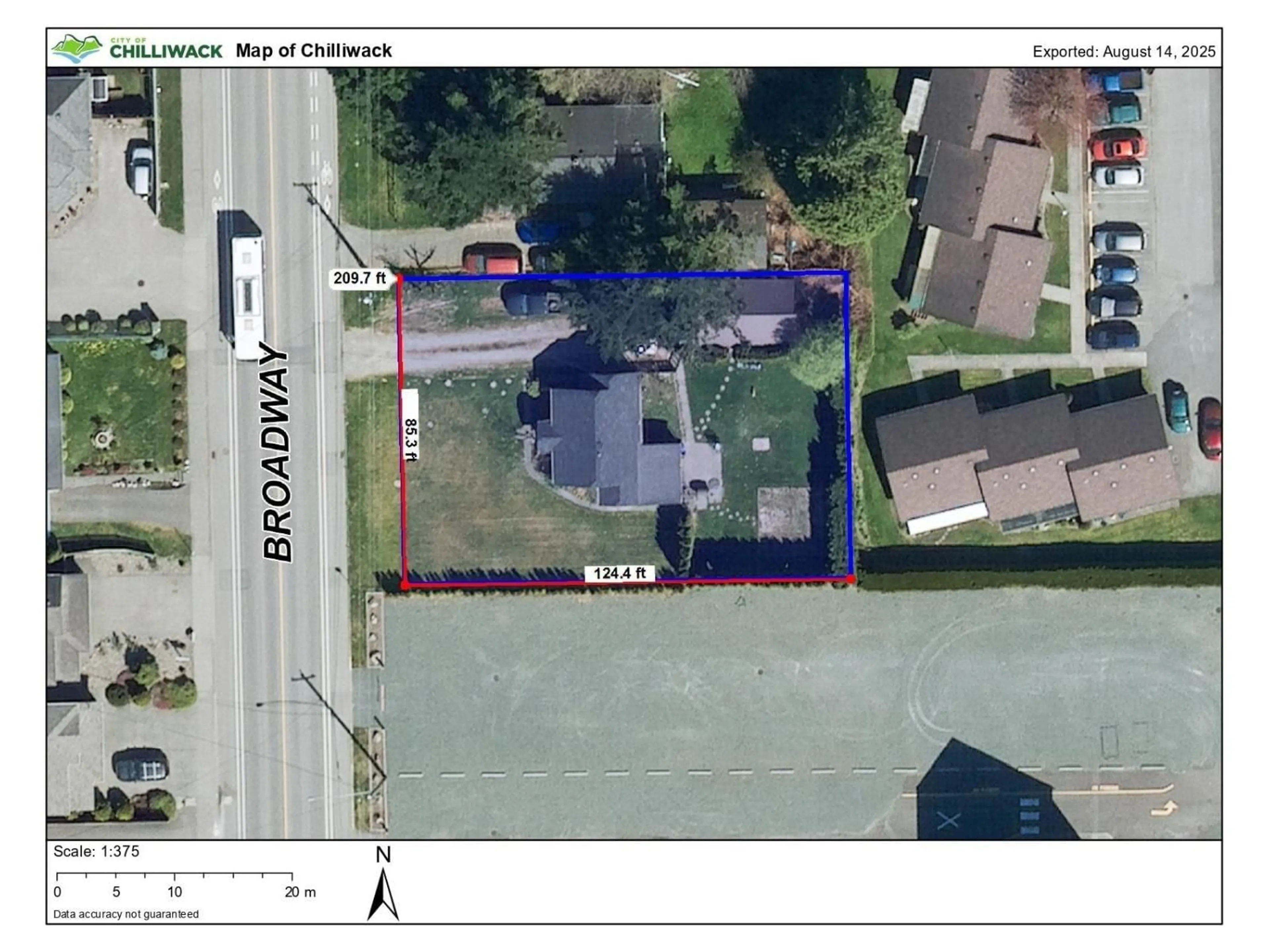 A pic from outside/outdoor area/front of a property/back of a property/a pic from drone, street for 9438 BROADWAY STREET, Chilliwack British Columbia V2P5T9