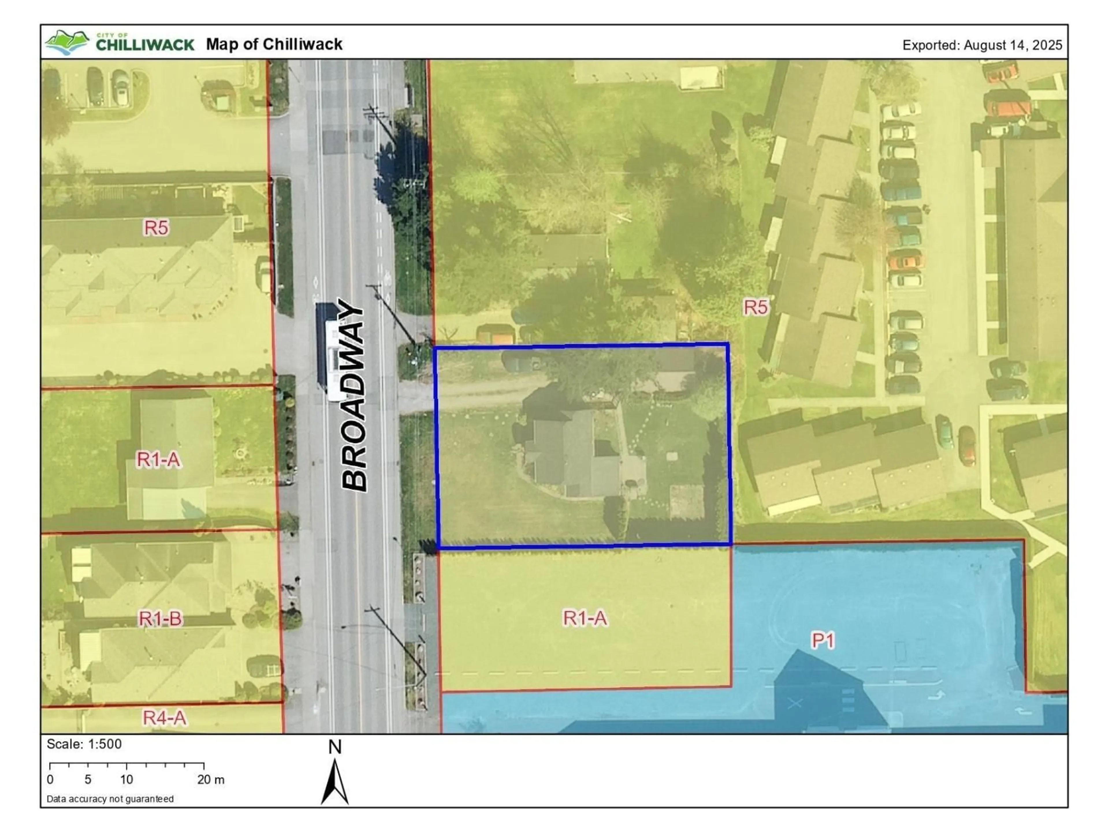 Picture of a map for 9438 BROADWAY STREET, Chilliwack British Columbia V2P5T9