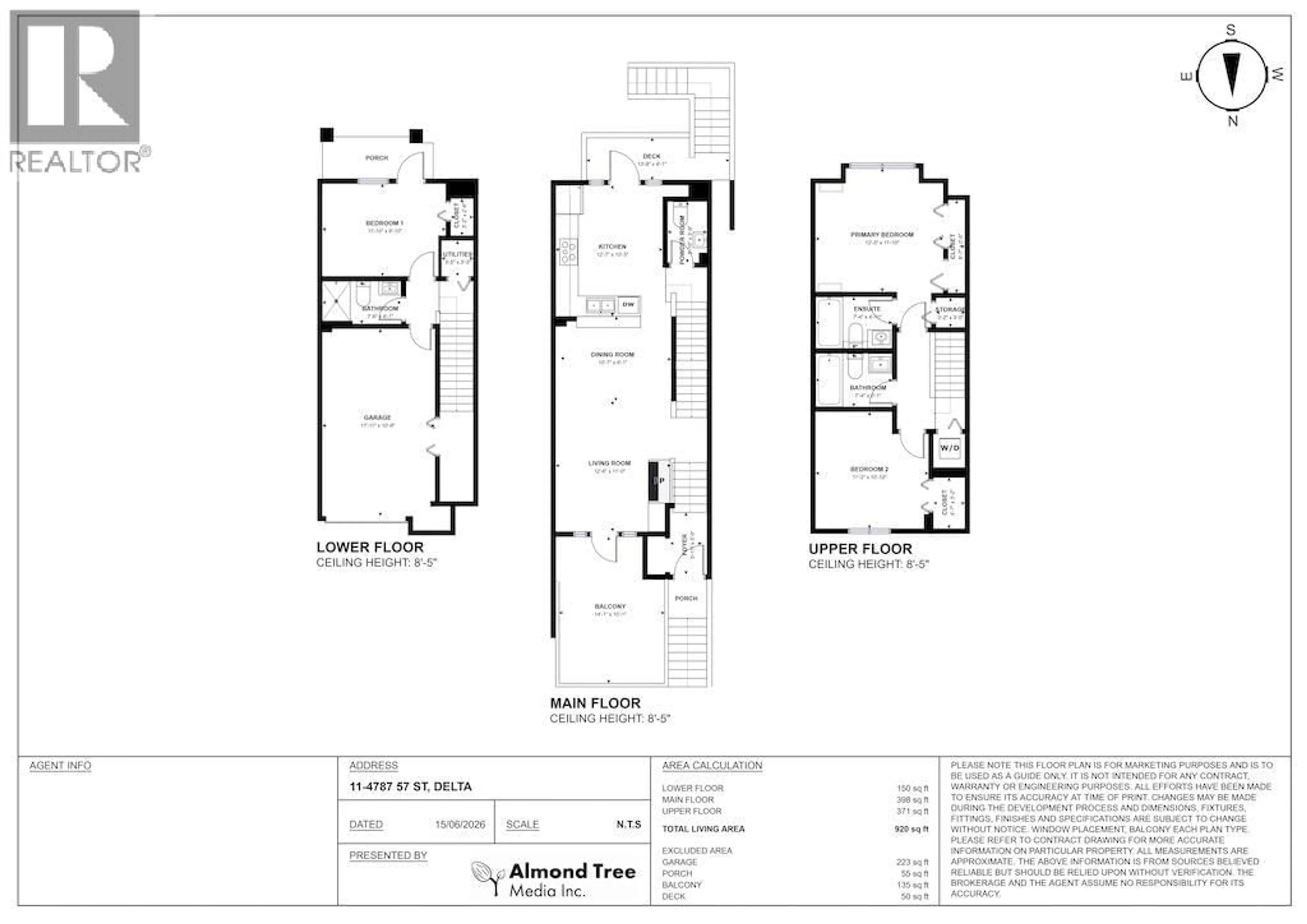 Floor plan for #11 - 4787 57 STREET, Delta British Columbia V4K4C7