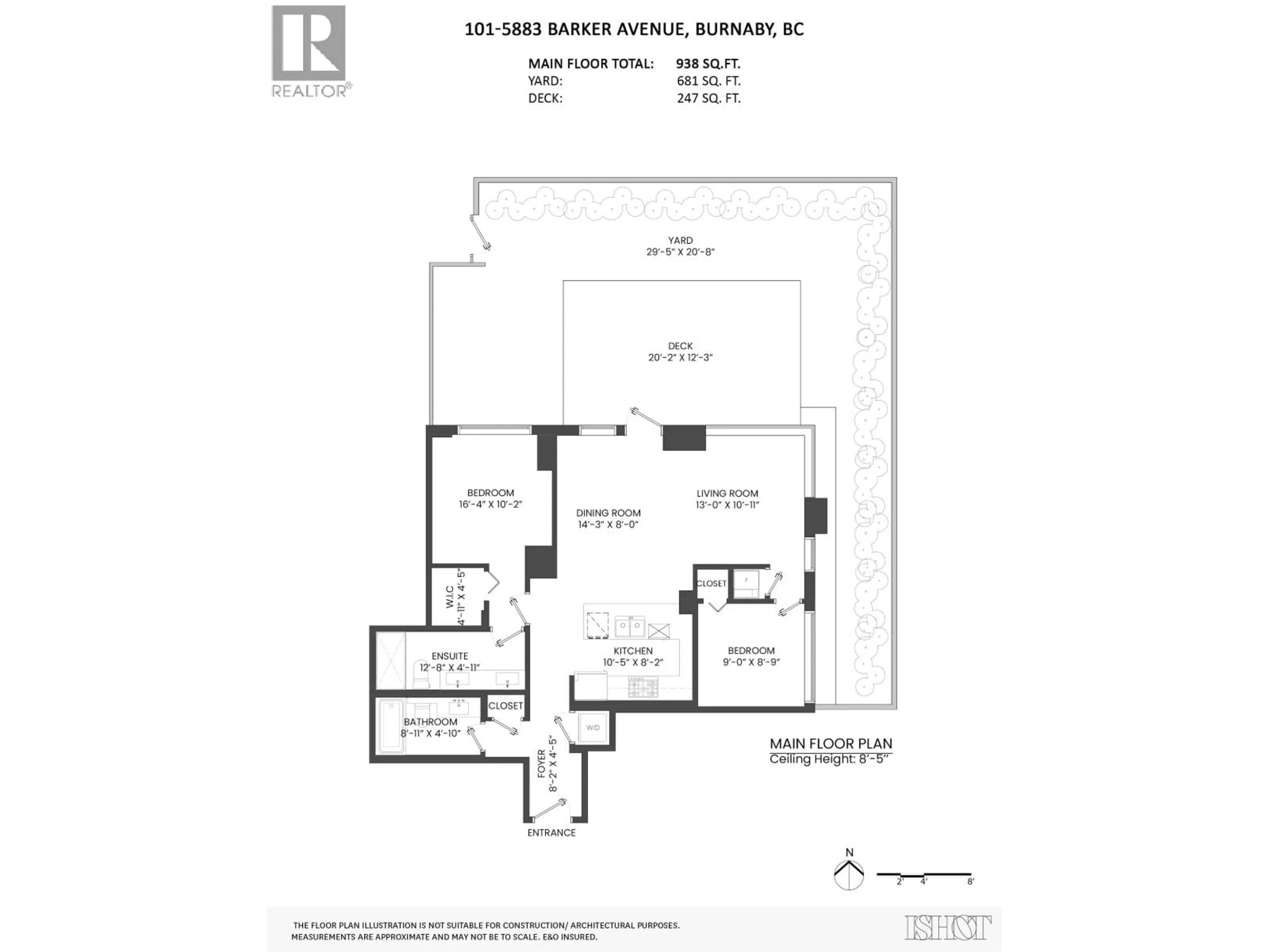Floor plan for 101 - 5883 BARKER AVENUE, Burnaby British Columbia V5H0G4