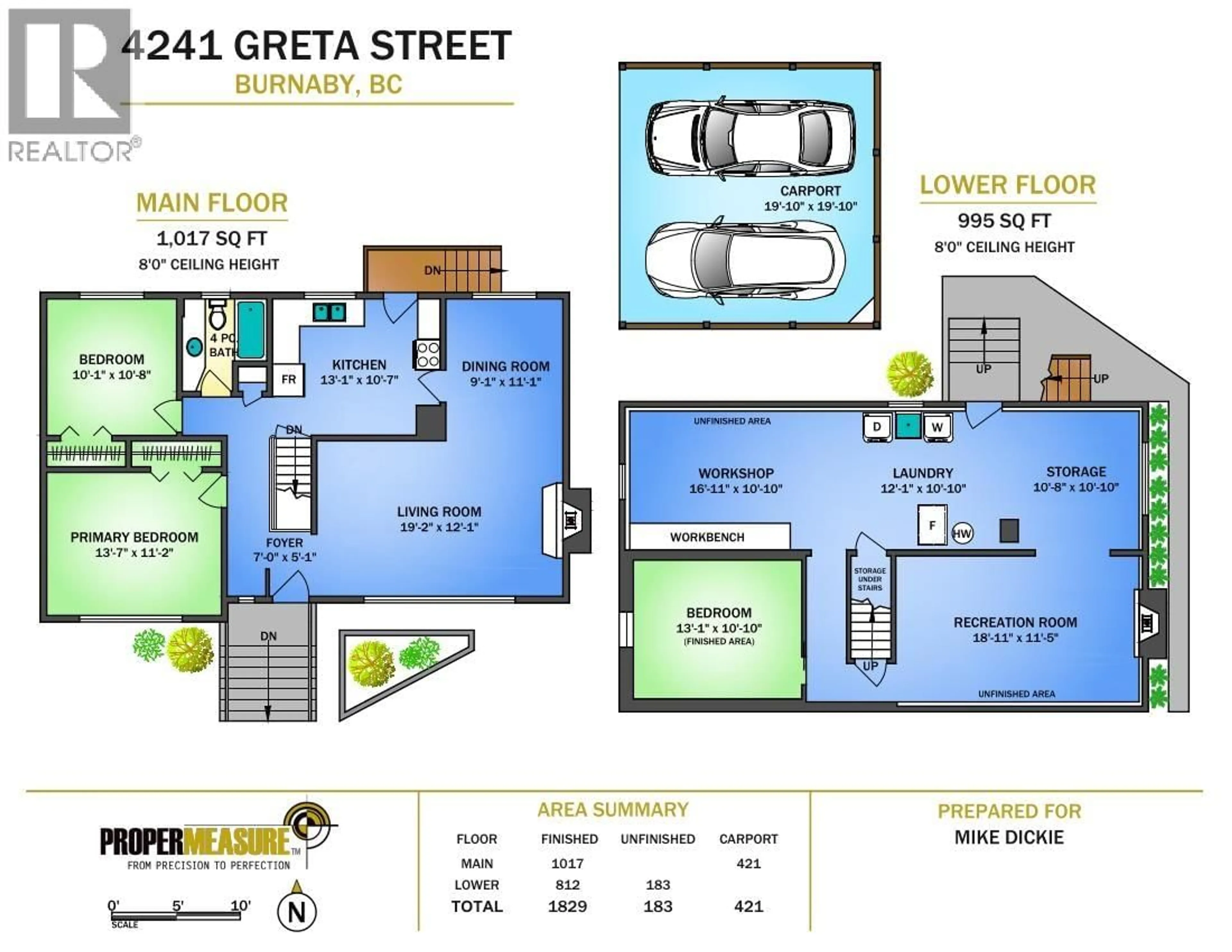 Floor plan for 4241 GRETA STREET, Burnaby British Columbia V5J1N7