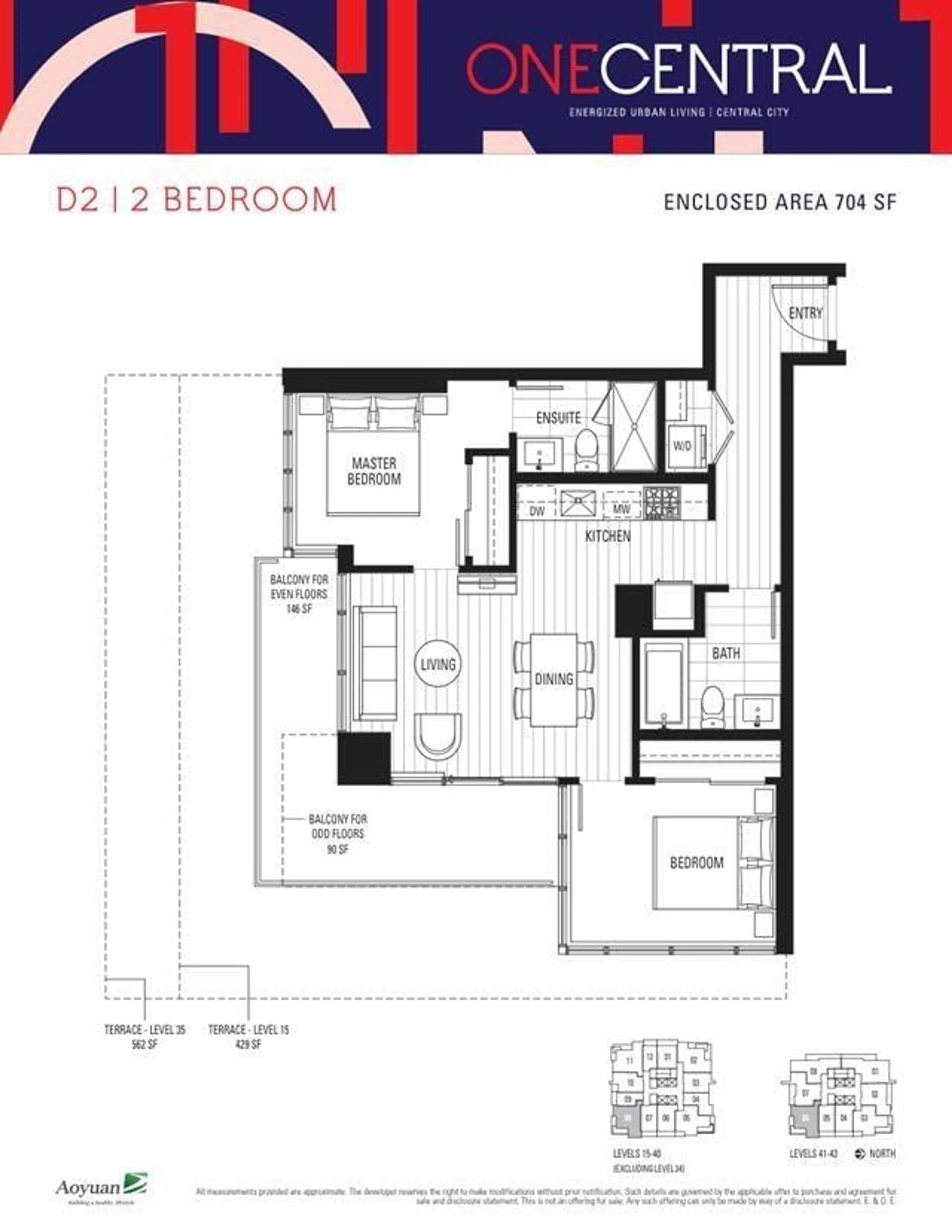 Floor plan for 4306 - 13350 CENTRAL AVENUE, Surrey British Columbia V3T0S1