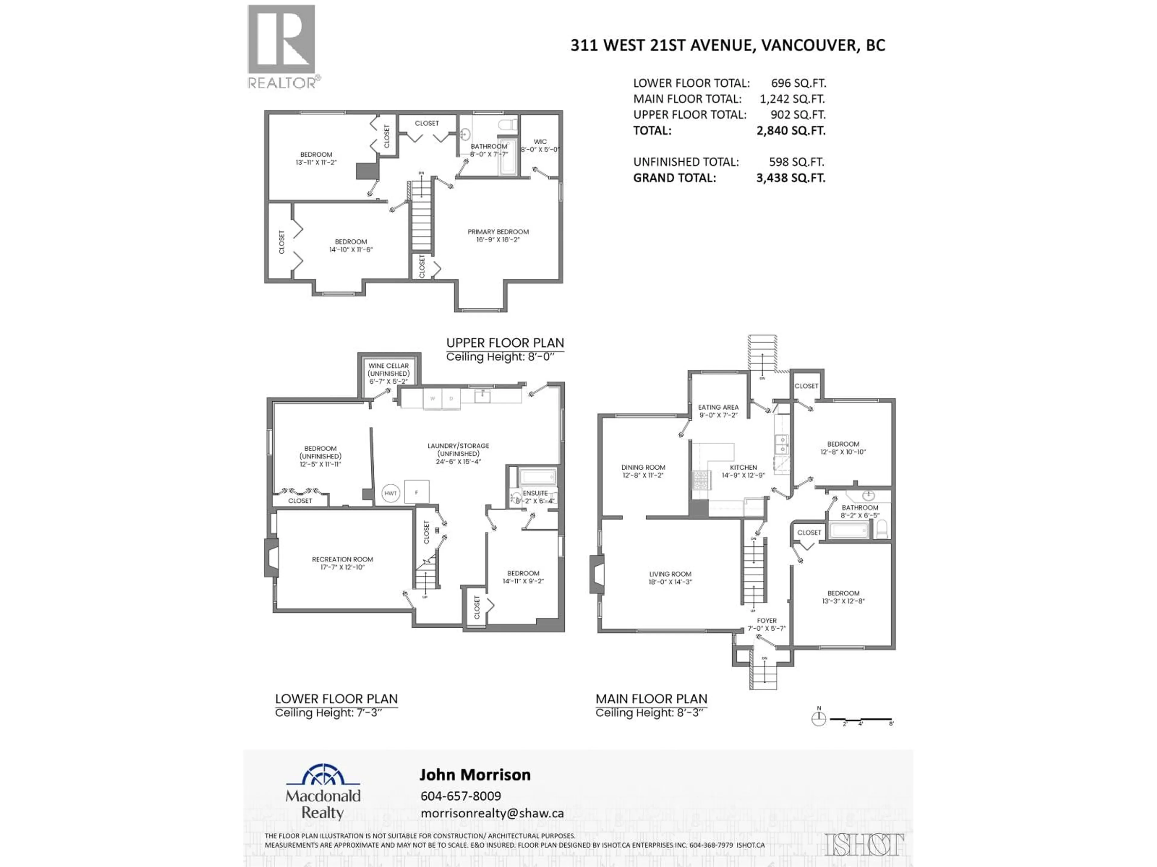 Floor plan for 311 21ST AVENUE, Vancouver British Columbia V5Y2E4