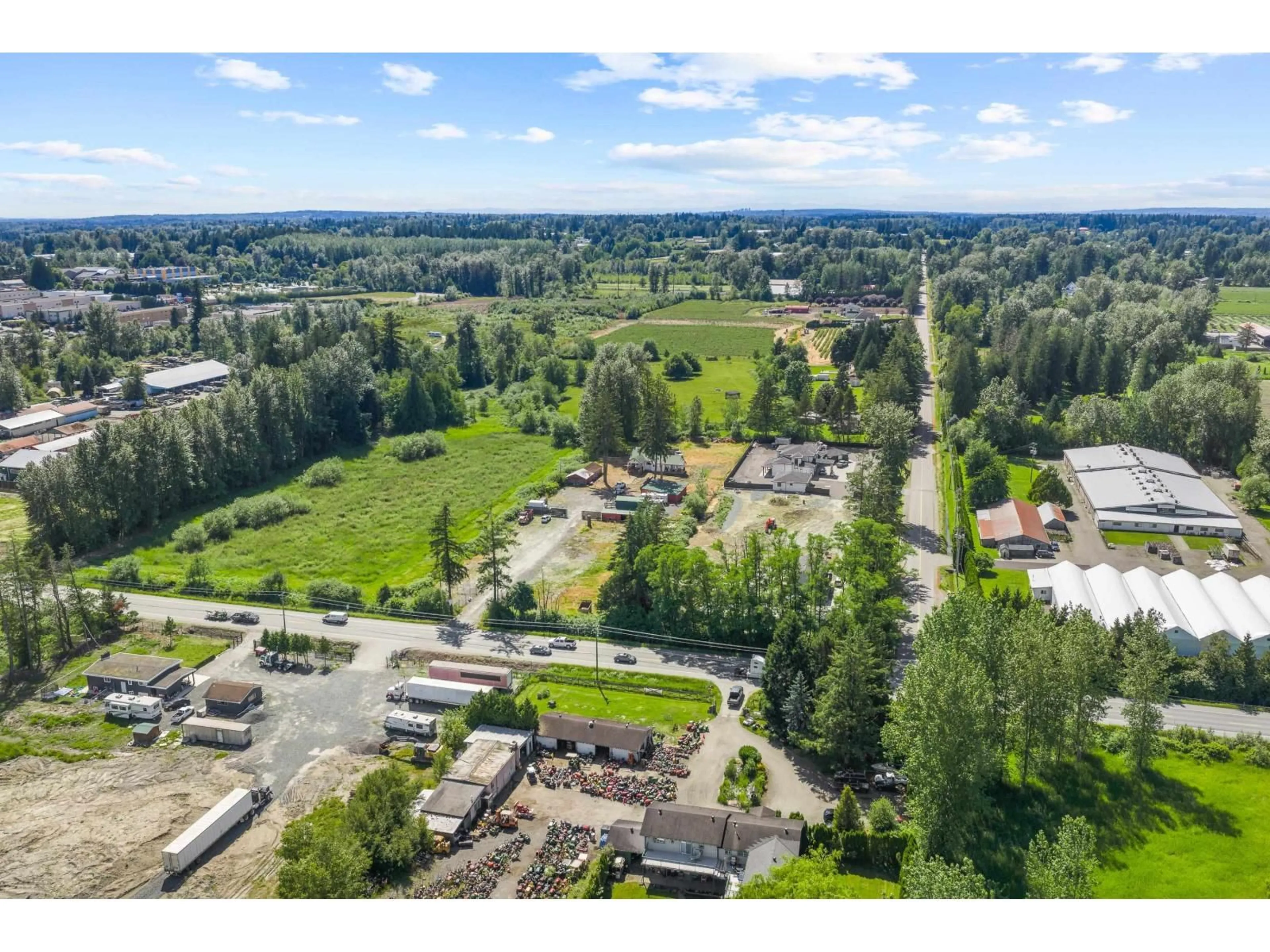 A pic from outside/outdoor area/front of a property/back of a property/a pic from drone, unknown for 3555 264 STREET, Langley British Columbia V4W2X3