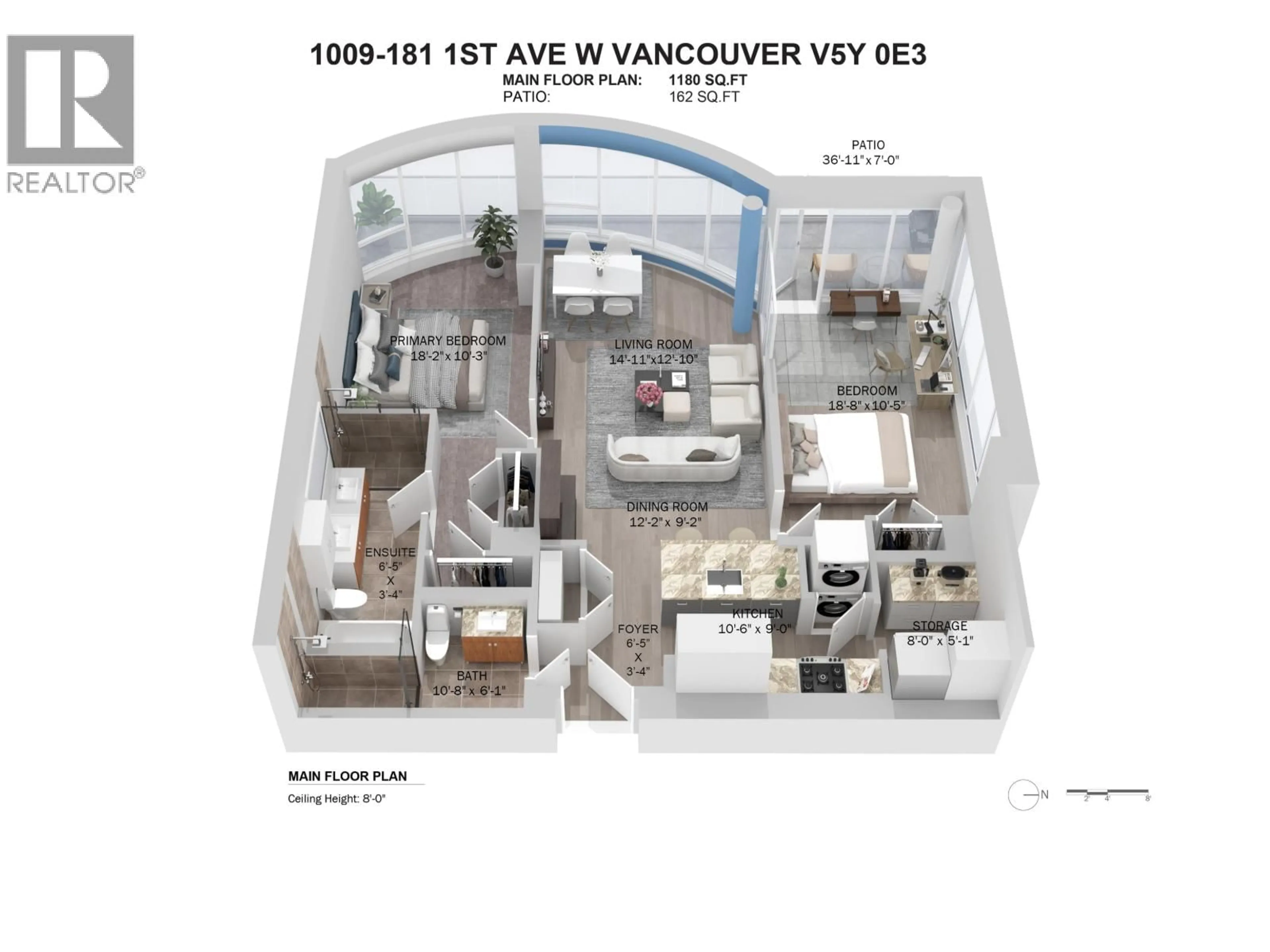 Floor plan for 1009 - 181 1ST AVENUE, Vancouver British Columbia V5Y0E3