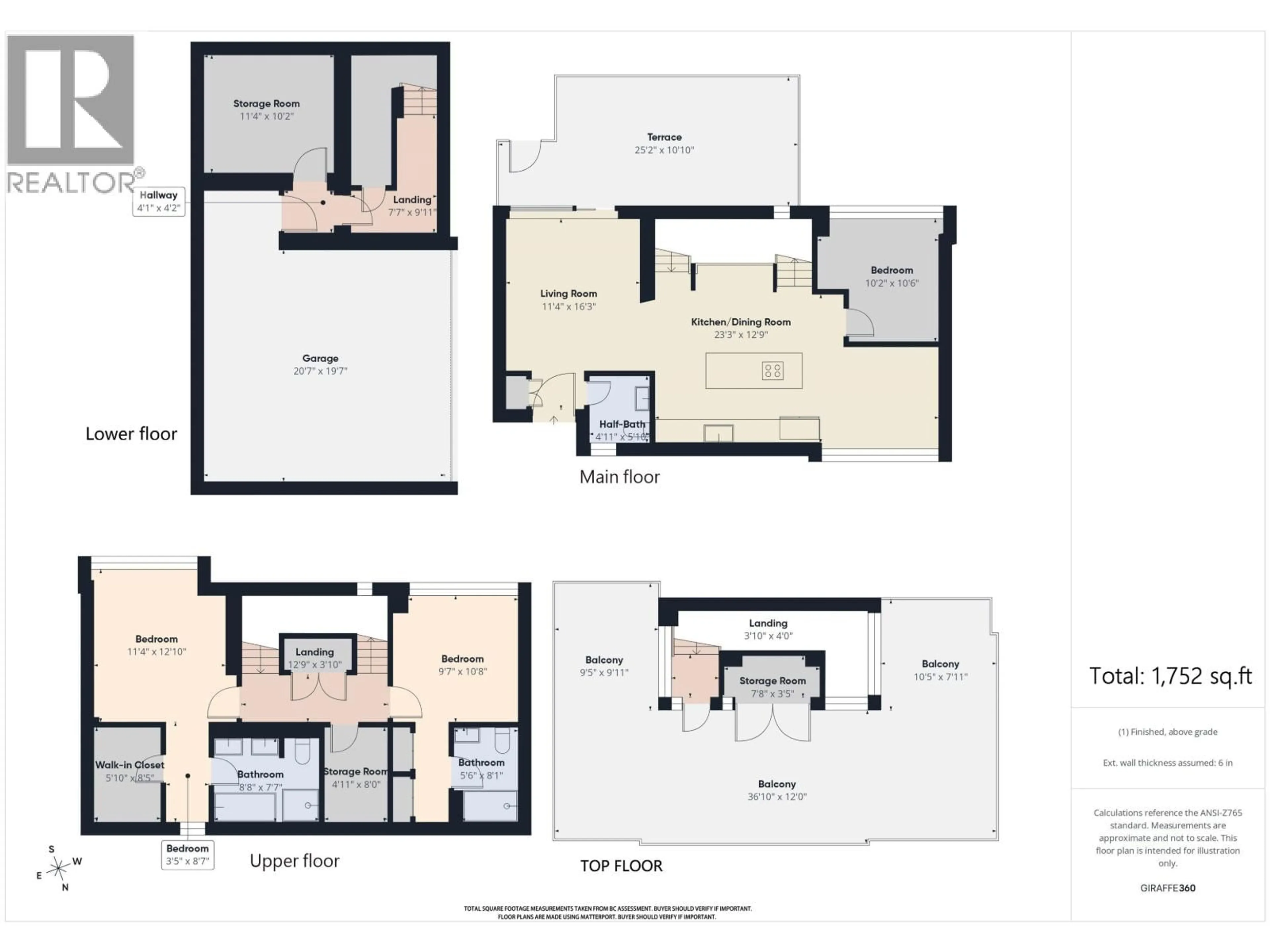 Floor plan for TH4 - 3355 BINNING ROAD, Vancouver British Columbia V6S0J1