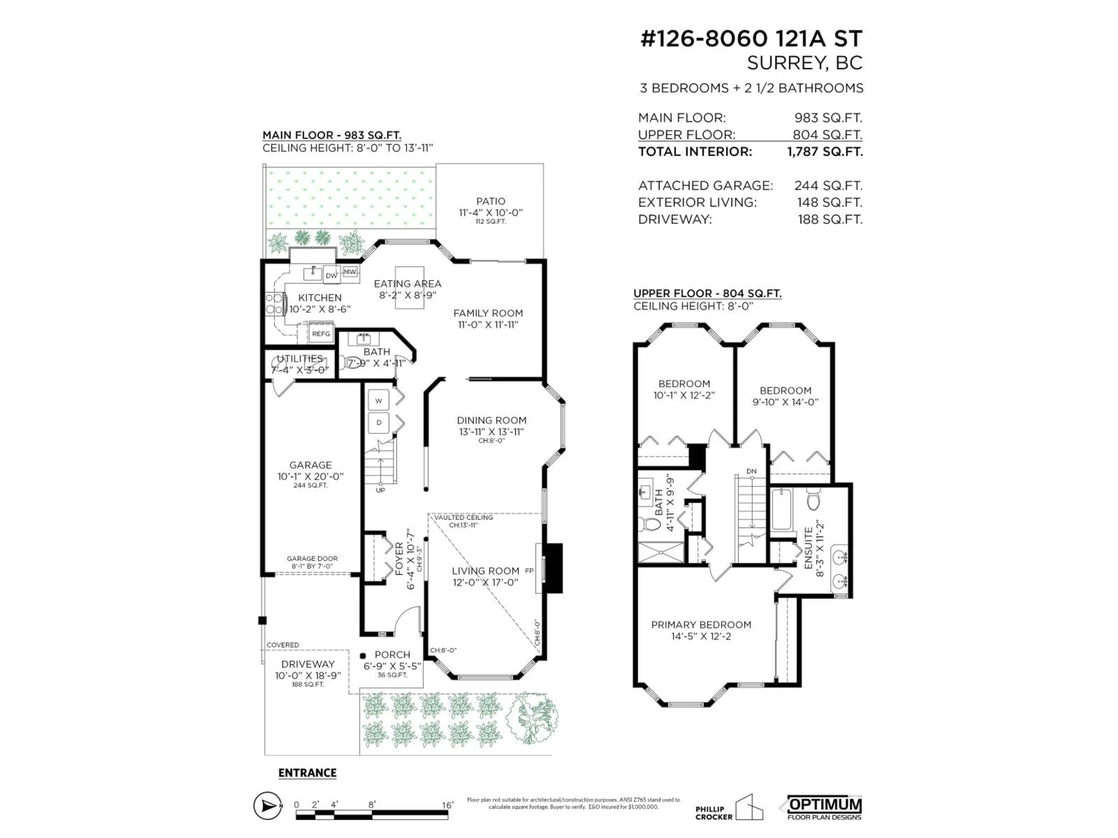 Floor plan for 126 - 8060 121A STREET, Surrey British Columbia V3W0S5
