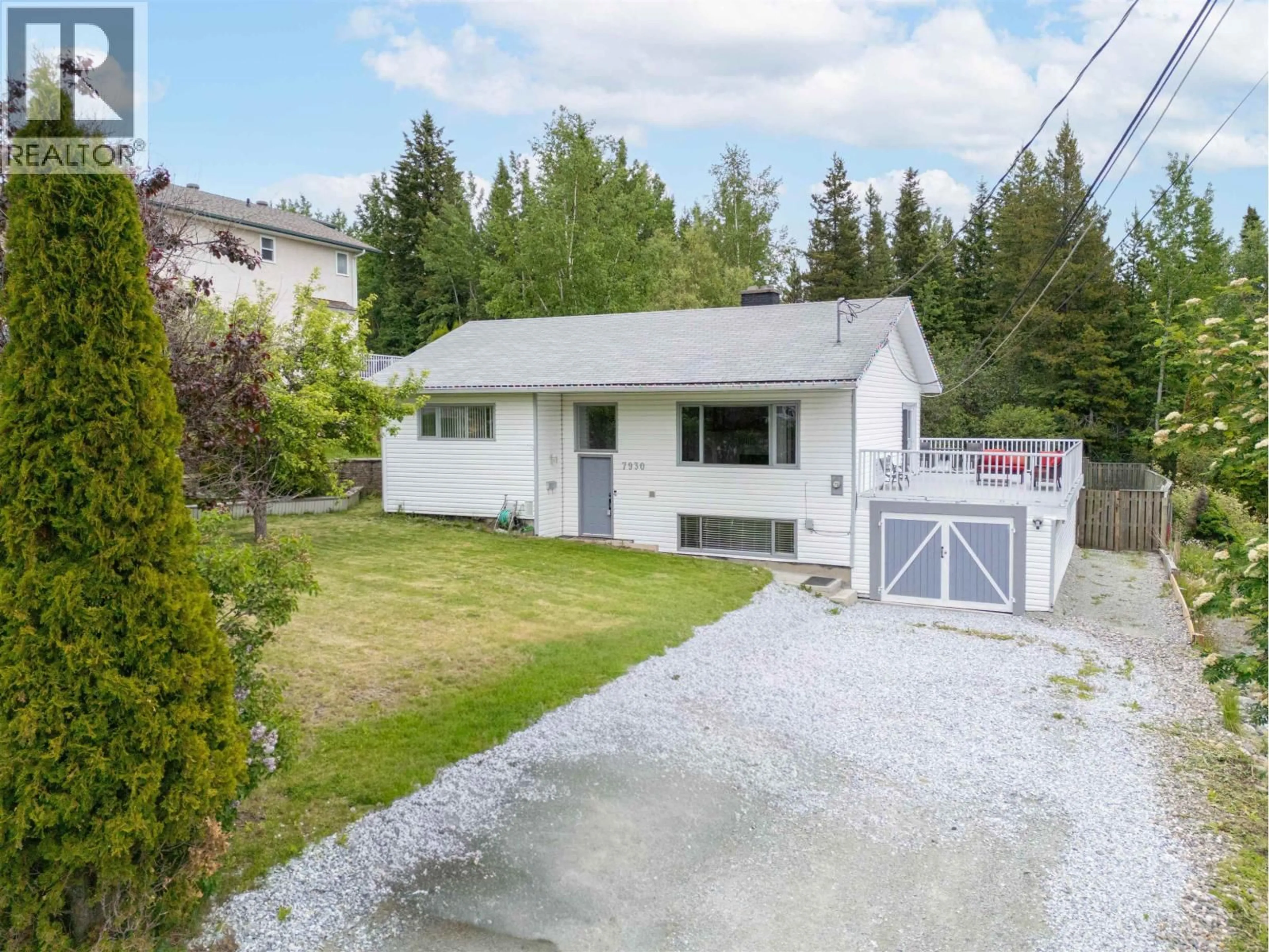 A pic from outside/outdoor area/front of a property/back of a property/a pic from drone, street for 7930 ROSEWOOD PLACE, Prince George British Columbia V2N5M9