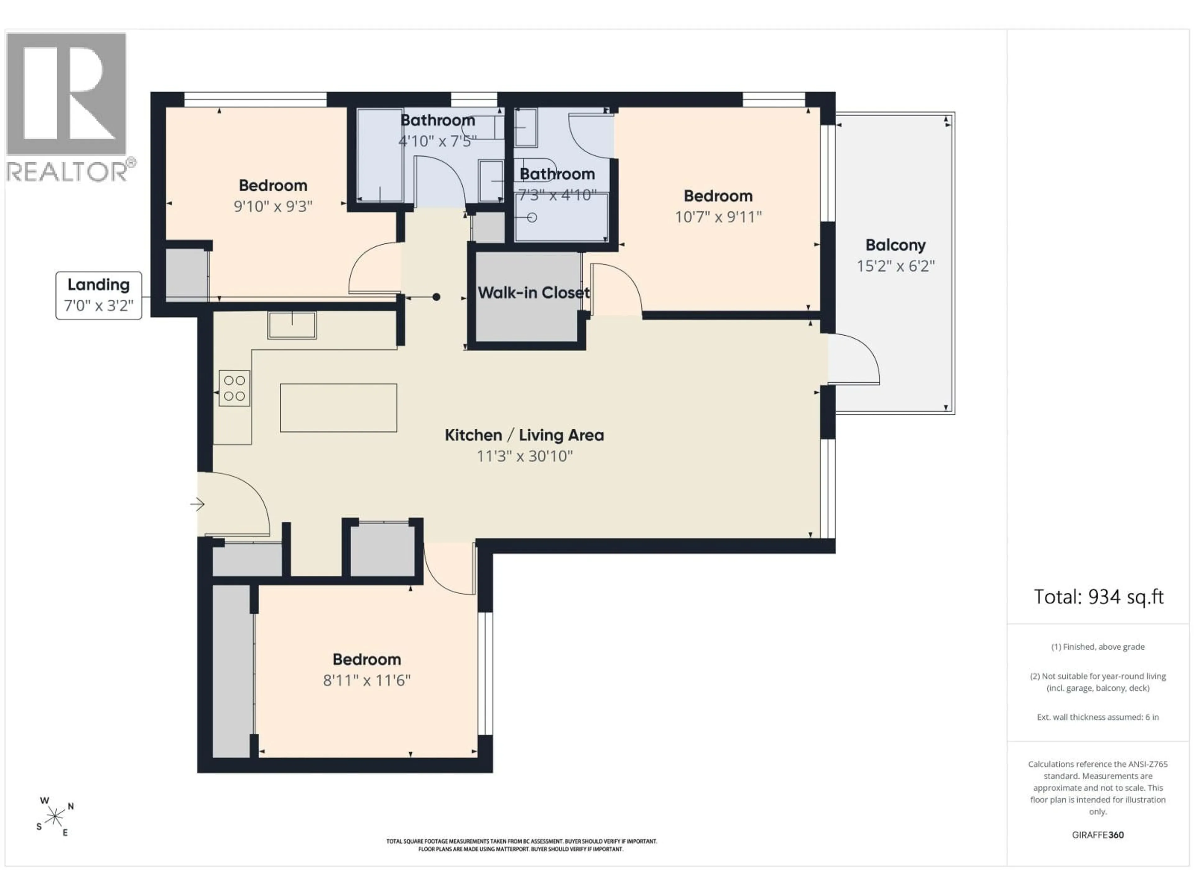 Floor plan for 521 - 7588 16TH STREET, Burnaby British Columbia V3N0H8