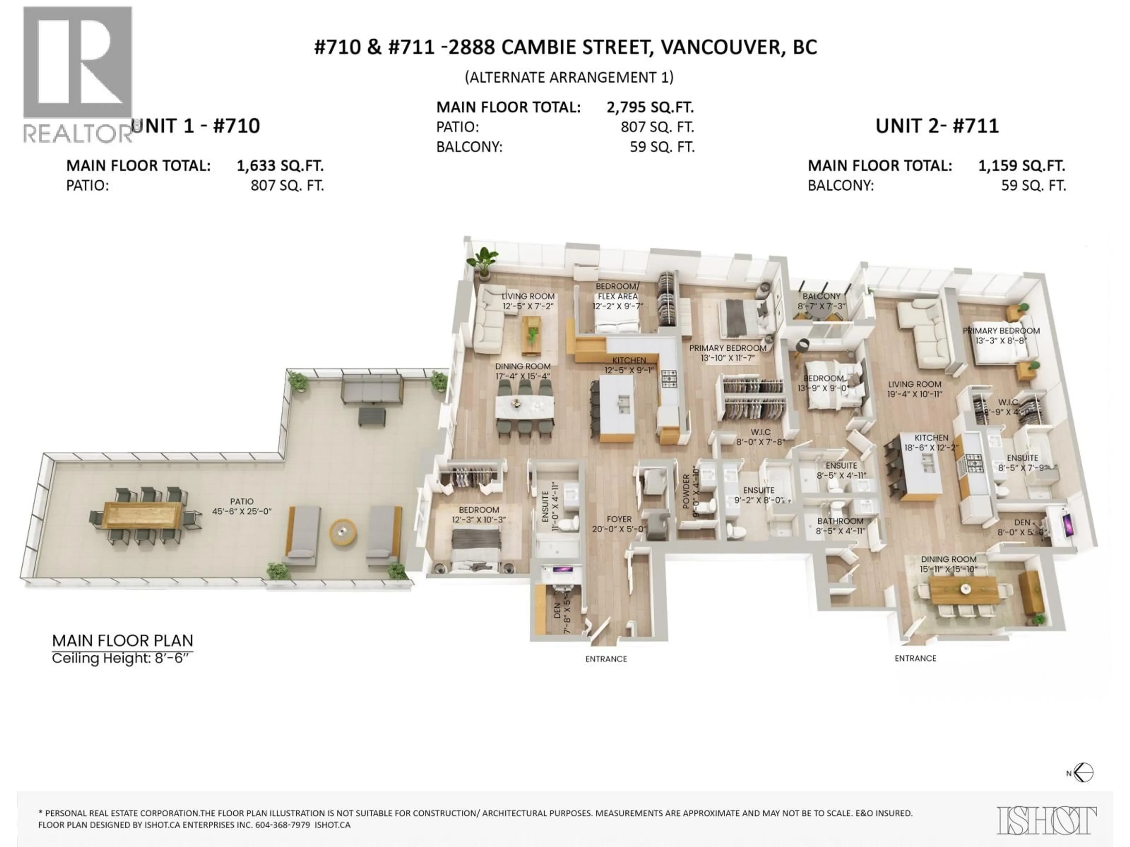 Floor plan for 711 - 2888 CAMBIE STREET, Vancouver British Columbia V5Z0H3