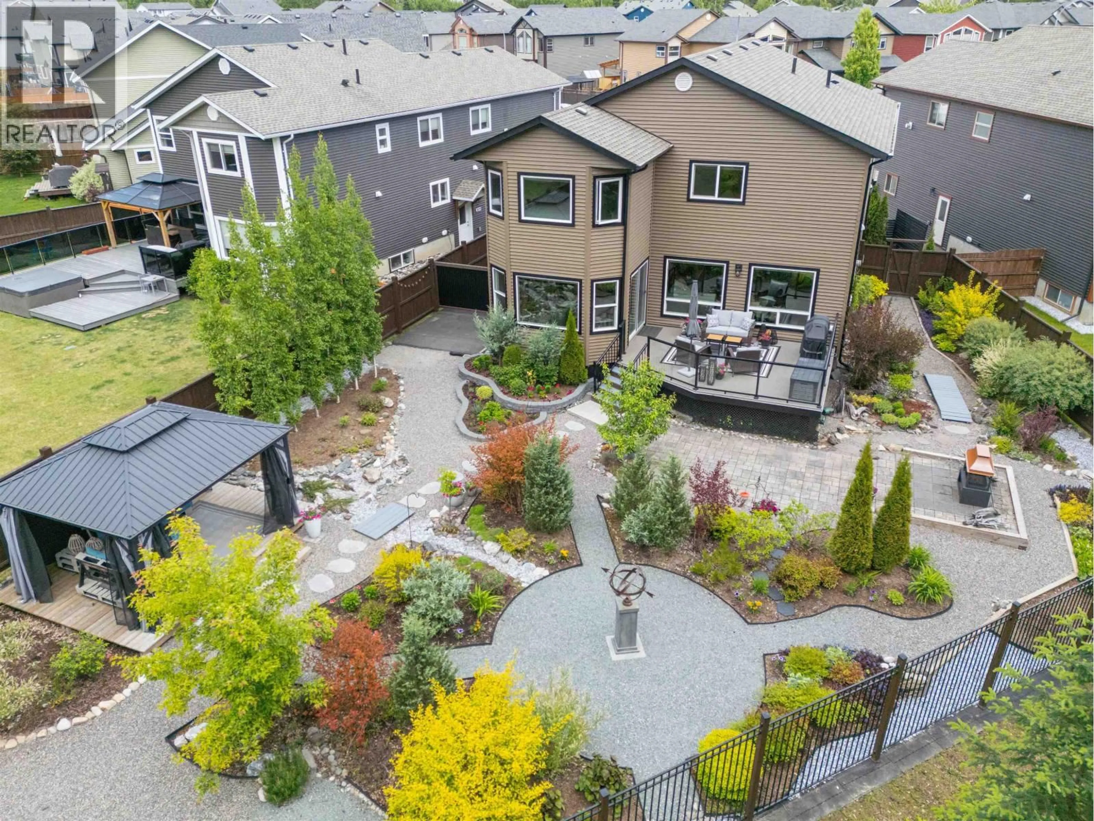 A pic from outside/outdoor area/front of a property/back of a property/a pic from drone, unknown for 8001 STILLWATER CRESCENT, Prince George British Columbia V2N0C2