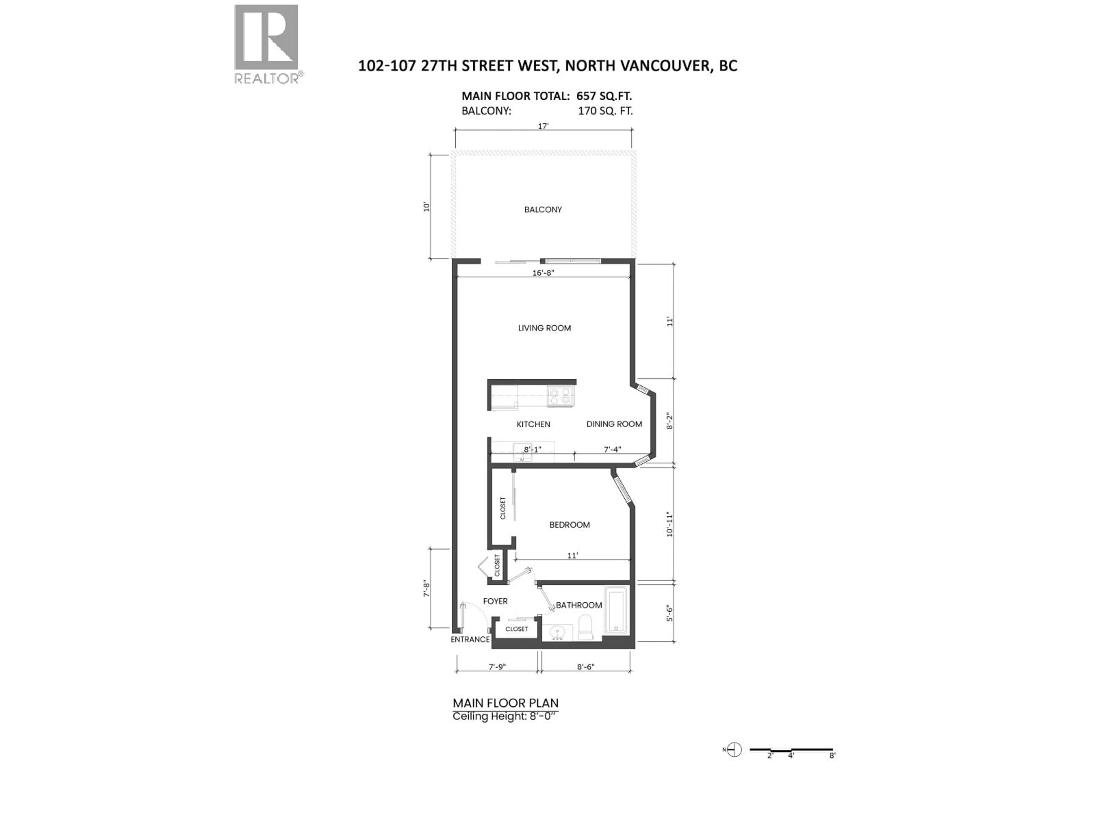 Floor plan for 102 - 107 27TH STREET, North Vancouver British Columbia V7N4G5