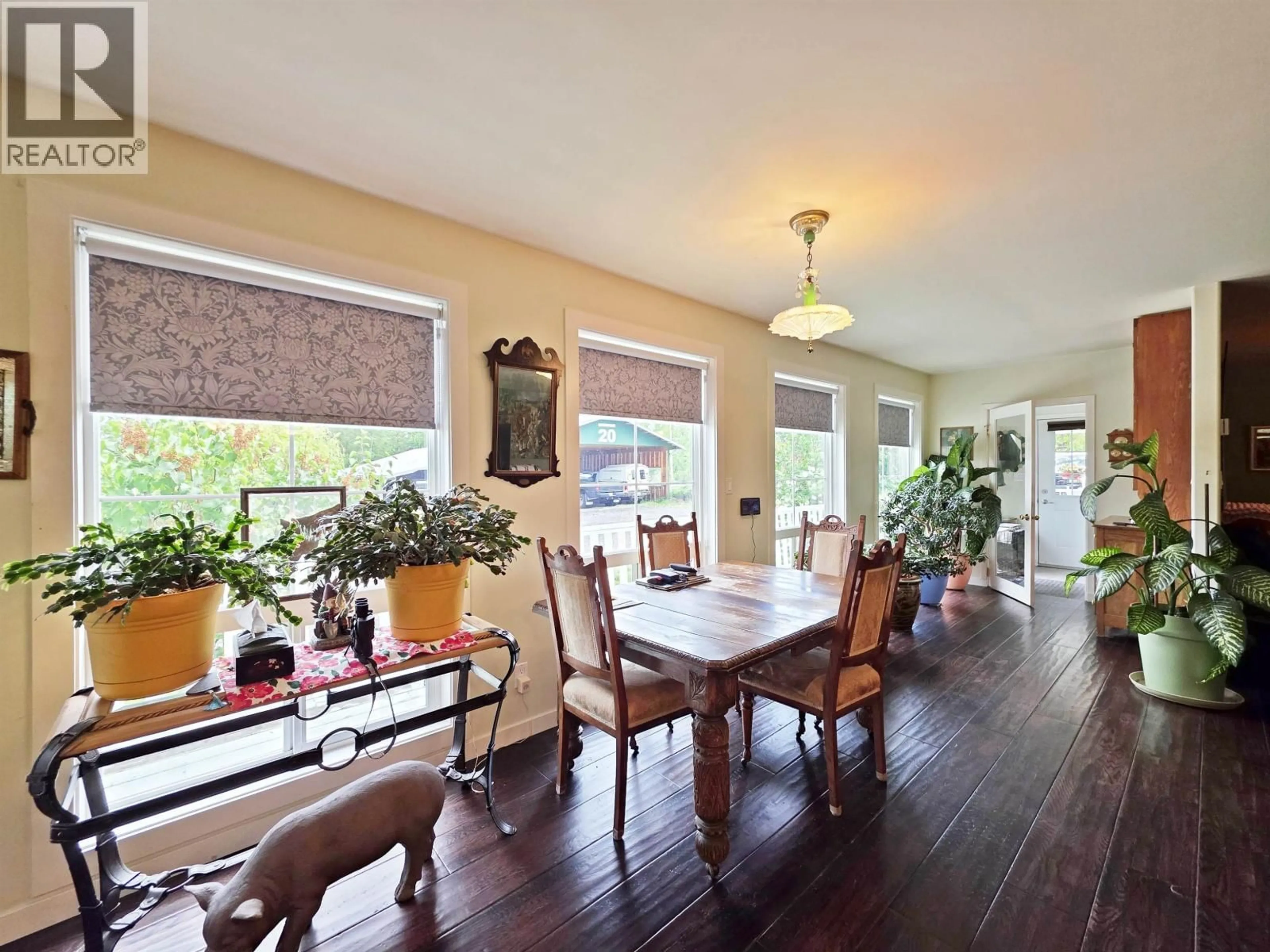 Dining room, wood/laminate floor for 3853 DALE LAKE ROAD, Quesnel British Columbia V2J6E9