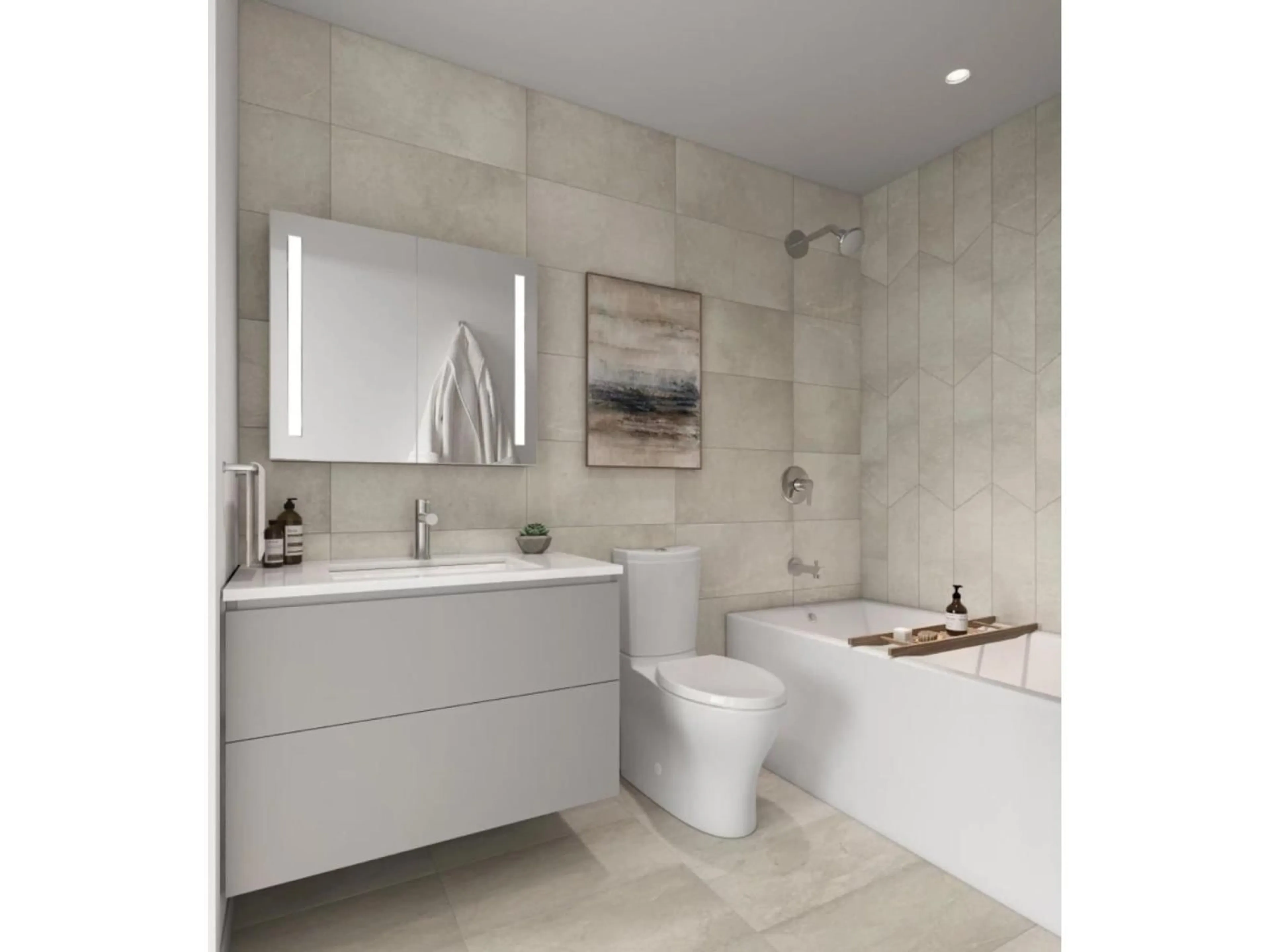Contemporary bathroom, ceramic/tile floor for 411 - 13282 104 AVENUE, Surrey British Columbia V0V0V0