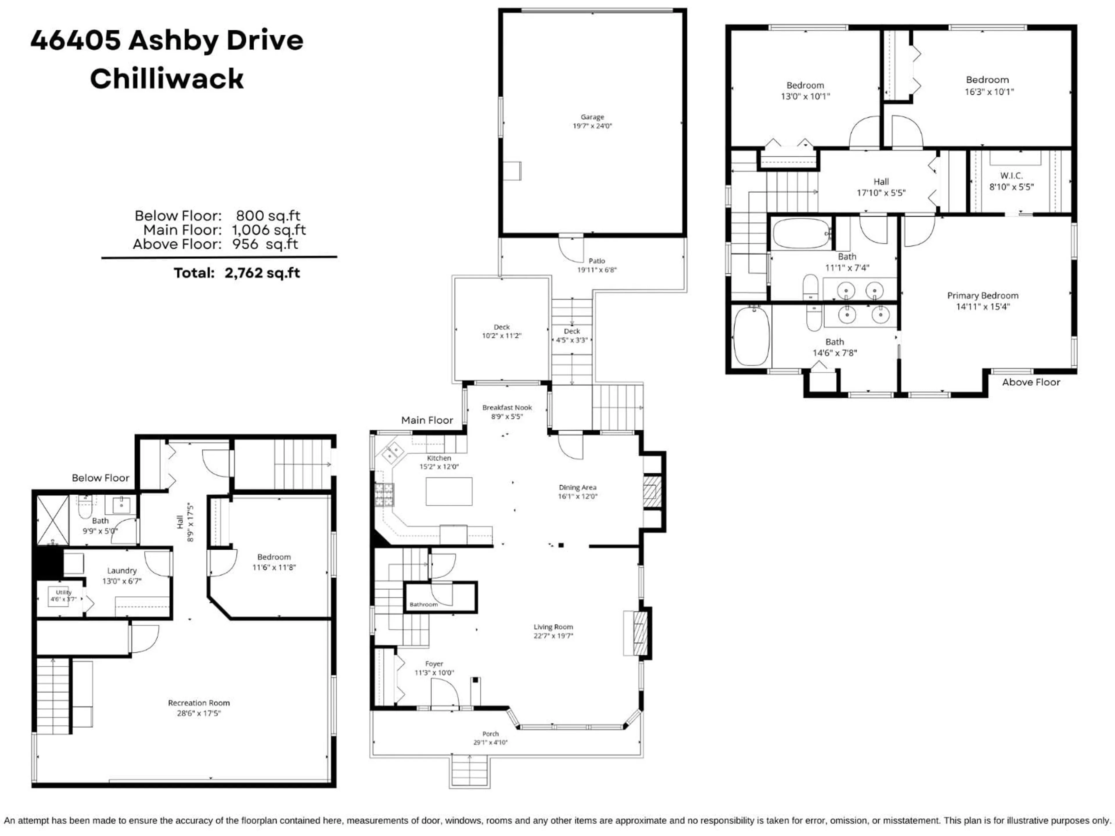 Floor plan for 46405 ASHBY DRIVE, Chilliwack British Columbia V2R5N4