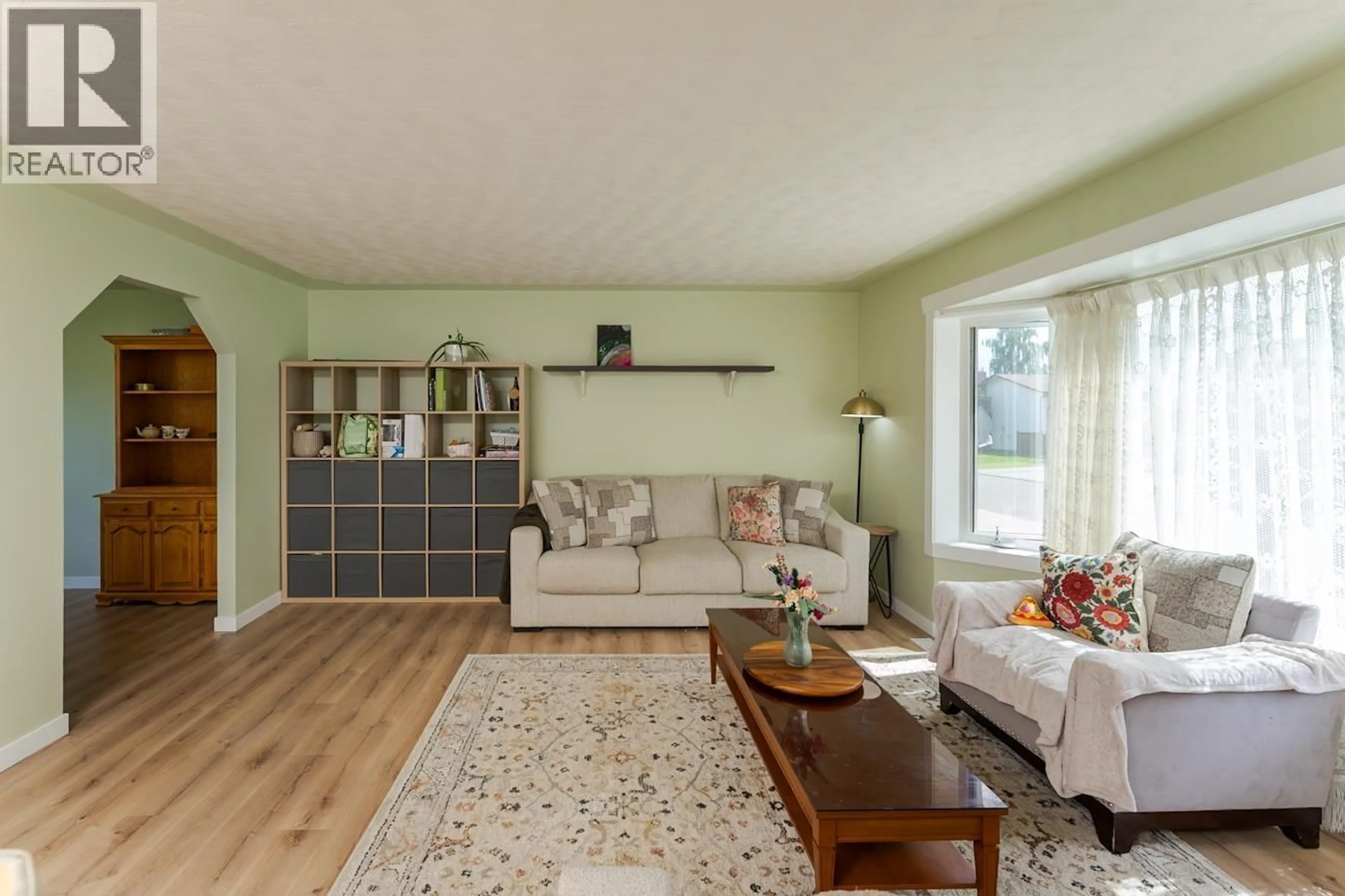 Living room with furniture, wood/laminate floor for 3808 GRACE CRESCENT, Prince George British Columbia V2N4N5