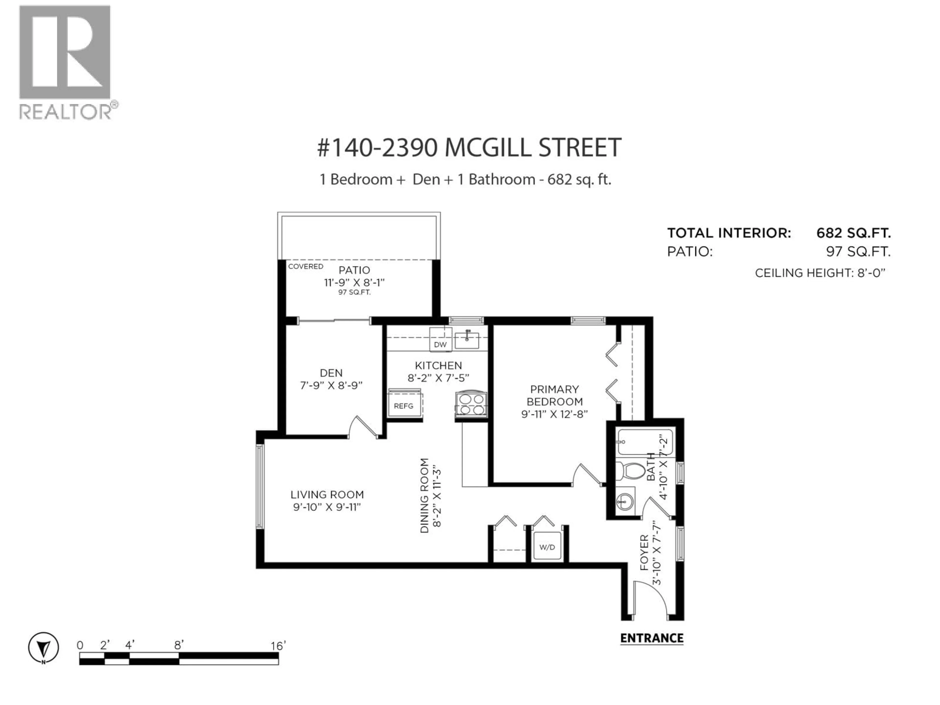 Floor plan for 140 - 2390 MCGILL STREET, Vancouver British Columbia V5L1C6