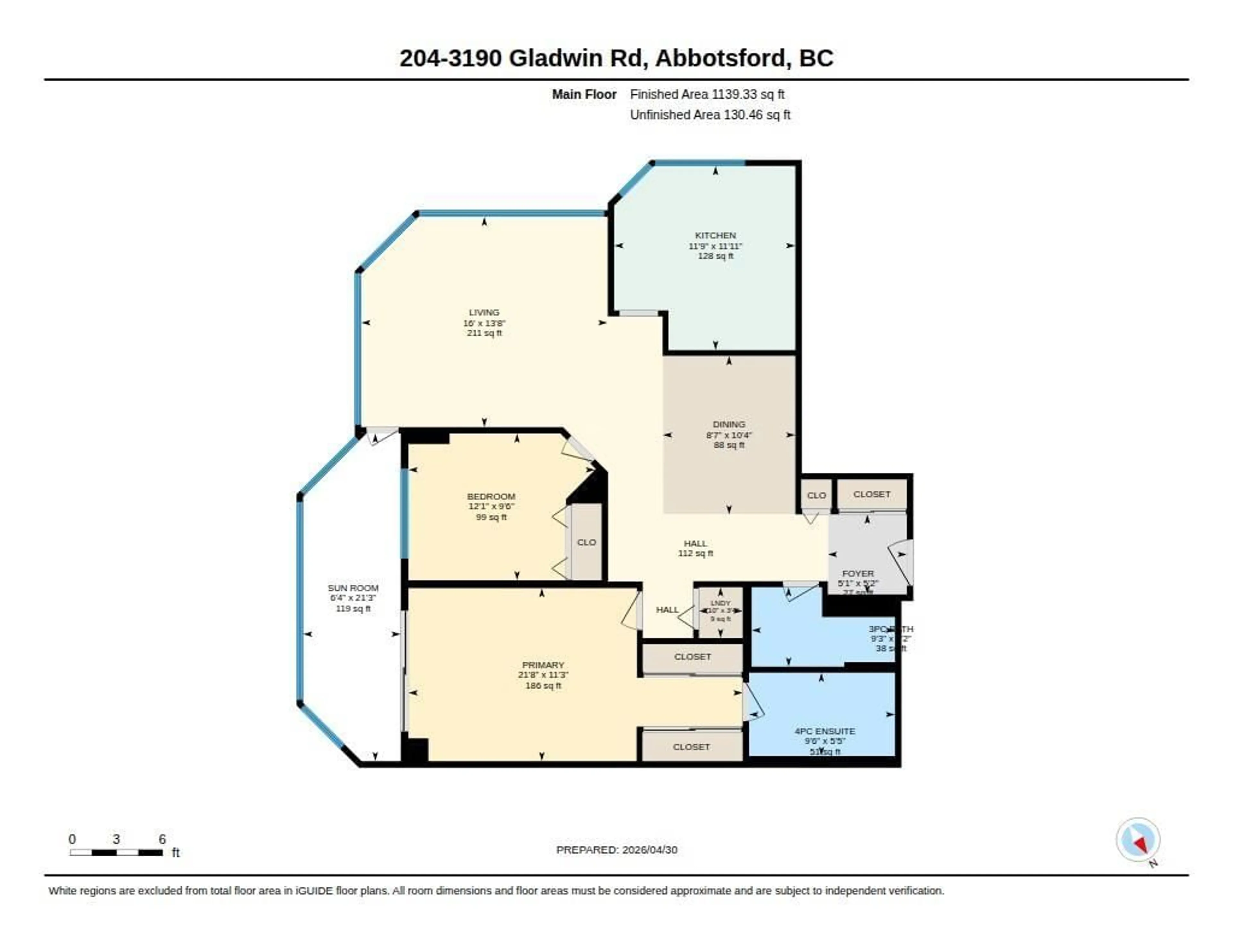 Floor plan for 204 - 3190 GLADWIN ROAD, Abbotsford British Columbia V2T5T2