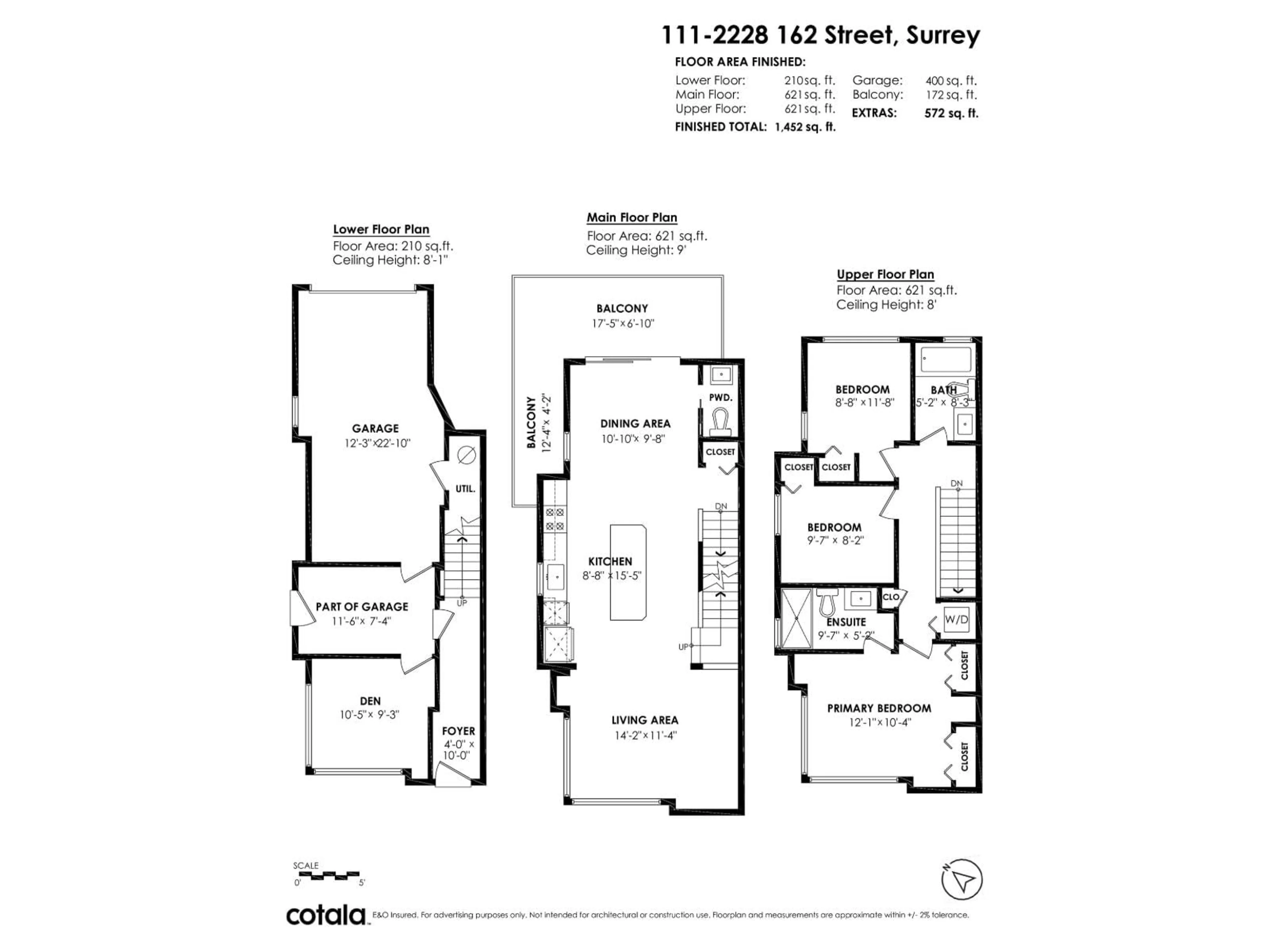 Floor plan for 111 - 2228 162 STREET STREET, Surrey British Columbia V3Z6P4