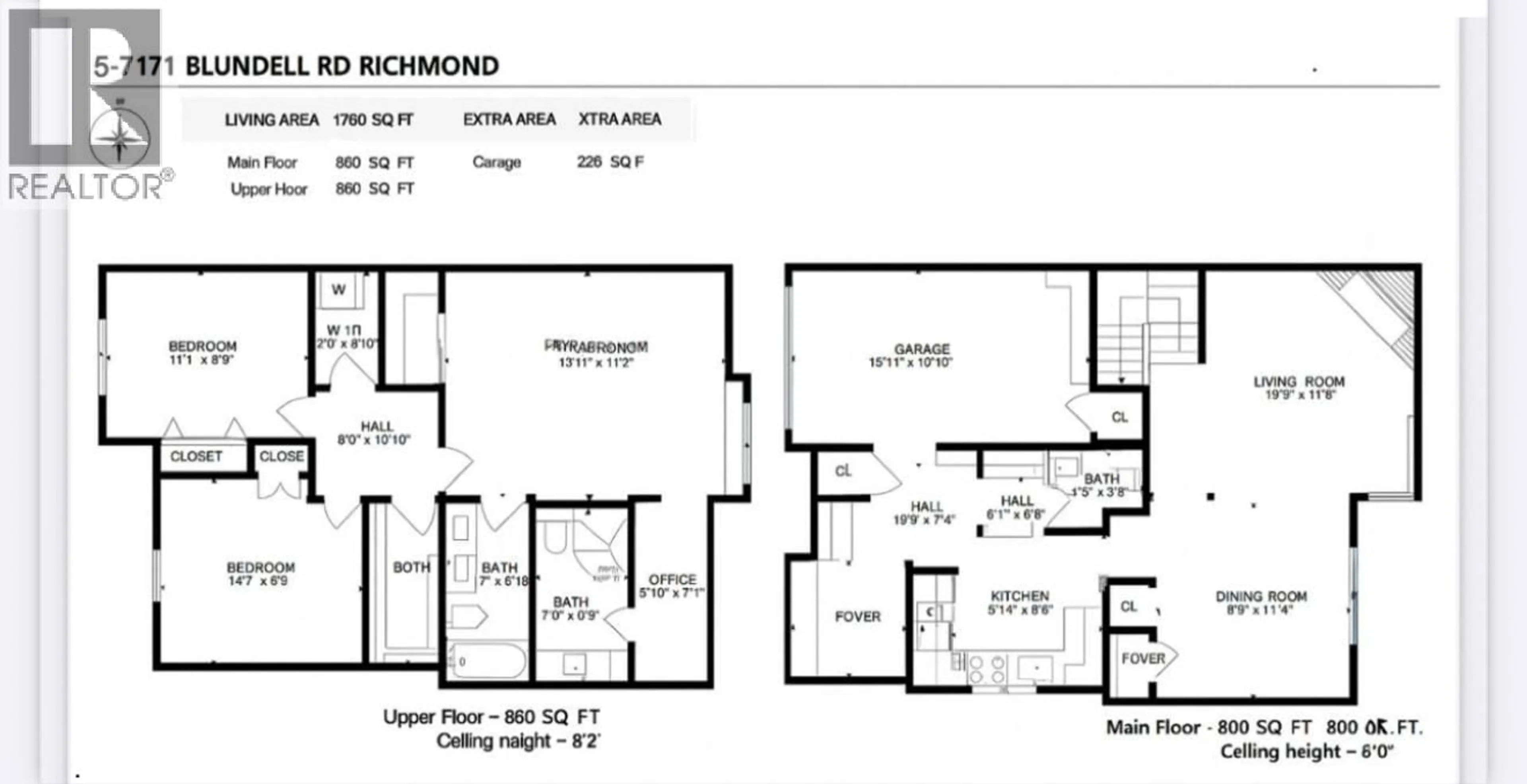 Floor plan for 5 - 7171 BLUNDELL ROAD, Richmond British Columbia V6Y1J5